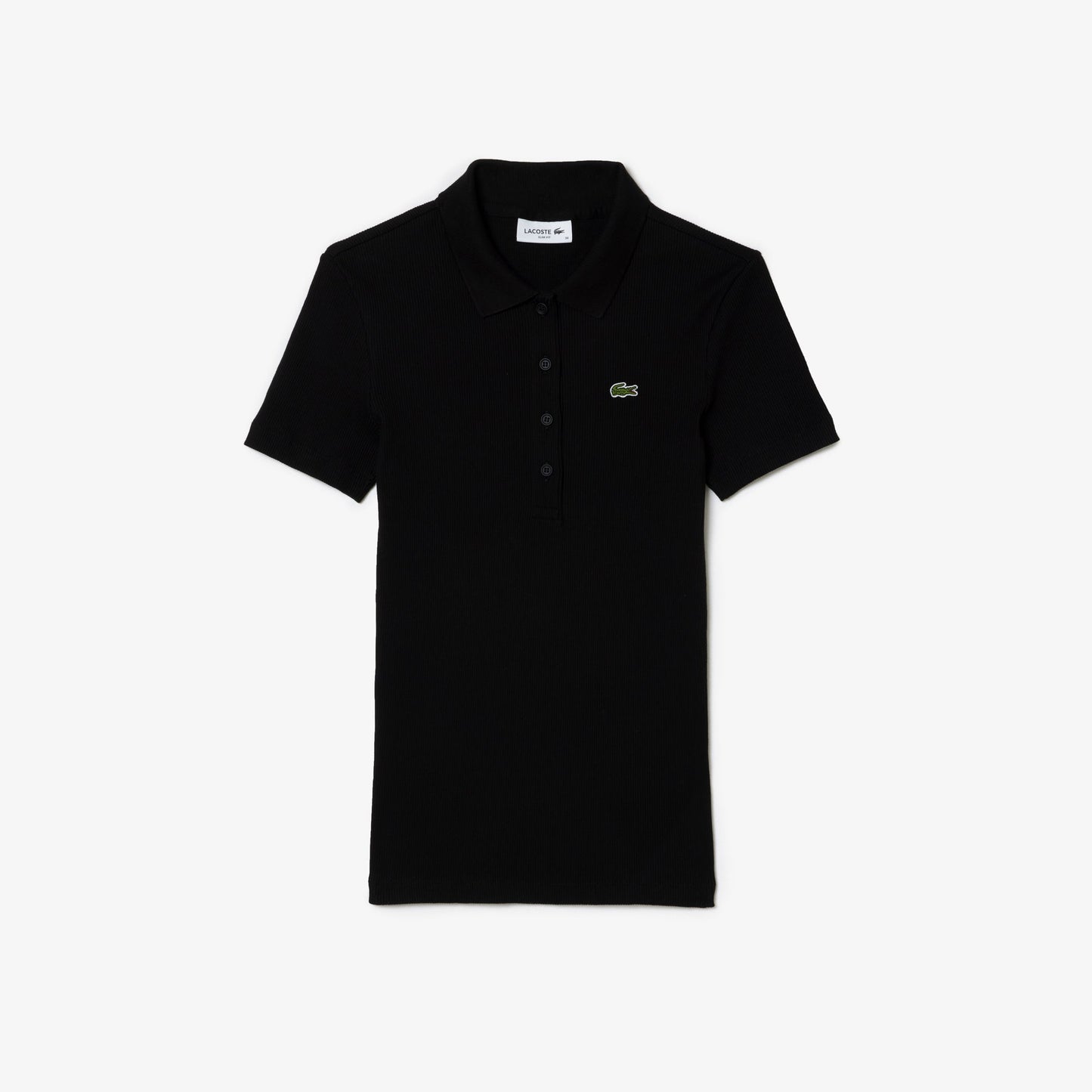 Women's Lacoste Slim Fit Organic Cotton Polo Shirt - 34-S (UK 6) / 031-Black - Lacoste Apparel THE MIX