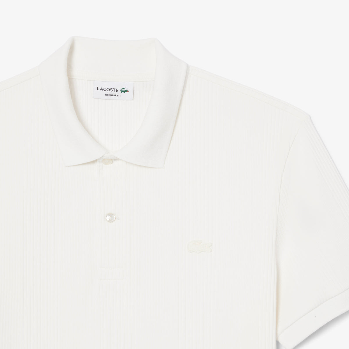 LACOSTE Classic Fit Ribbed Knit Polo Men