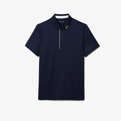 Men's Lacoste Sport Jersey Golf Polo - 3-S / 525-Navy Blue/White - Lacoste Apparel THE MIX