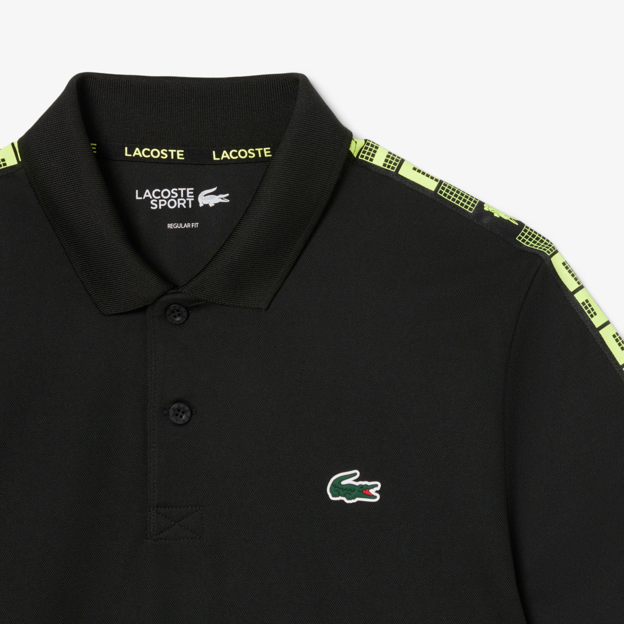 LACOSTE Ultra Dry Branded Stripe Tennis Polo Shirt
