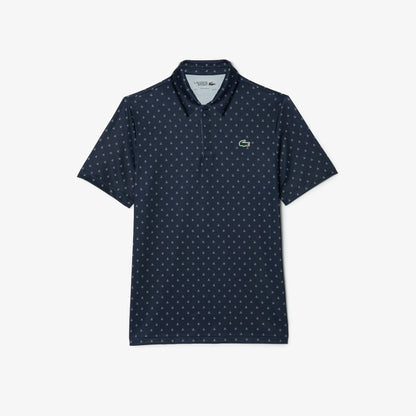 Men’s Lacoste Golf Printed Recycled Polyester Polo Shirt - 5-L / 525-Navy Blue - Lacoste Apparel THE MIX