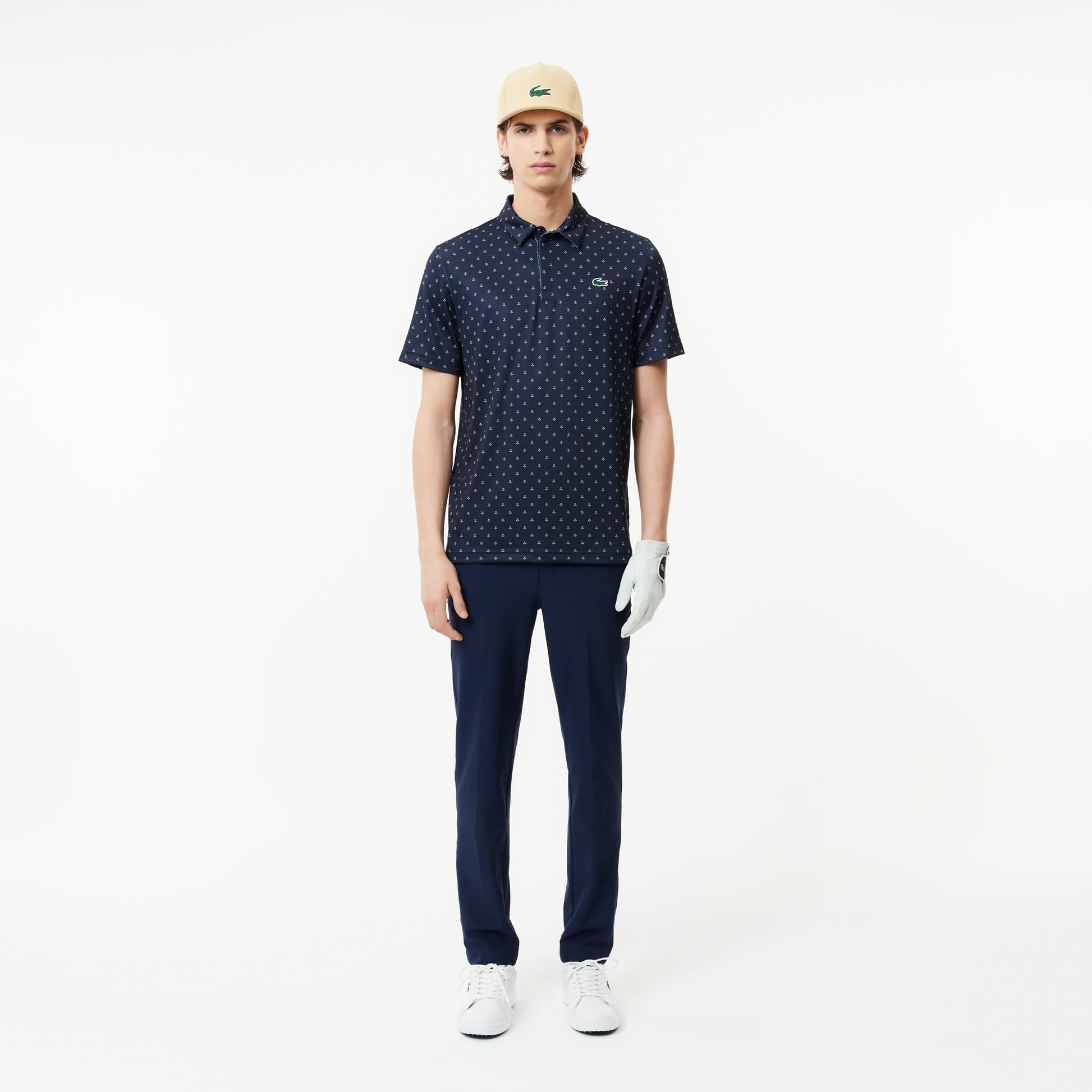 Men’s Lacoste Golf Printed Recycled Polyester Polo Shirt - Lacoste Apparel THE MIX