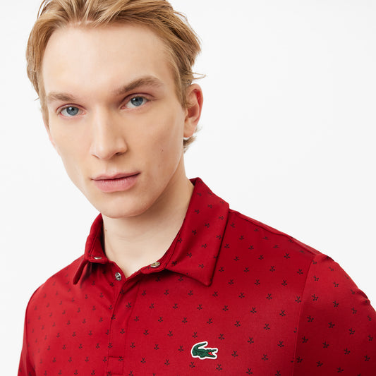 Lacoste Golf Printed Recycled Polyester Polo Shirt