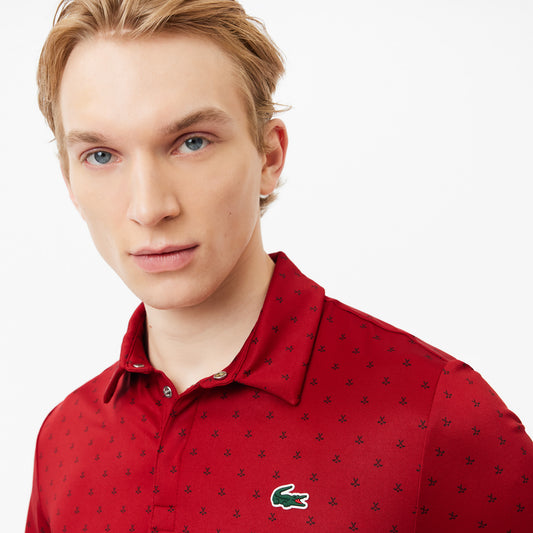 Lacoste Golf Printed Recycled Polyester Polo Shirt - Lacoste Apparel THE MIX