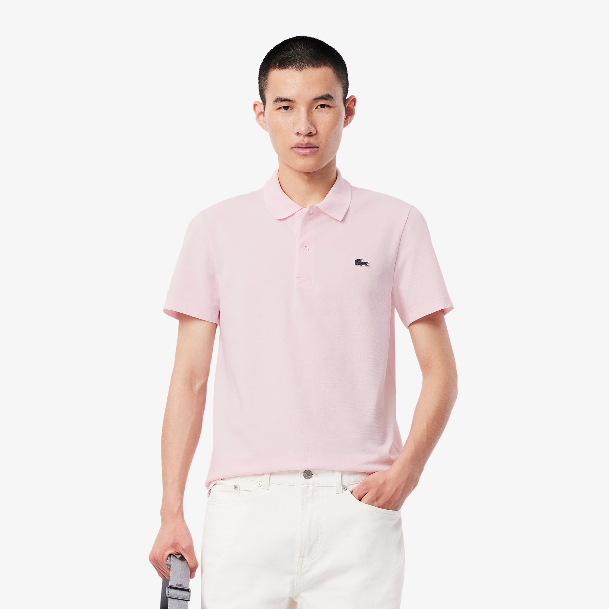 LACOSTE Regular Fit Cotton Blend Polo Shirt