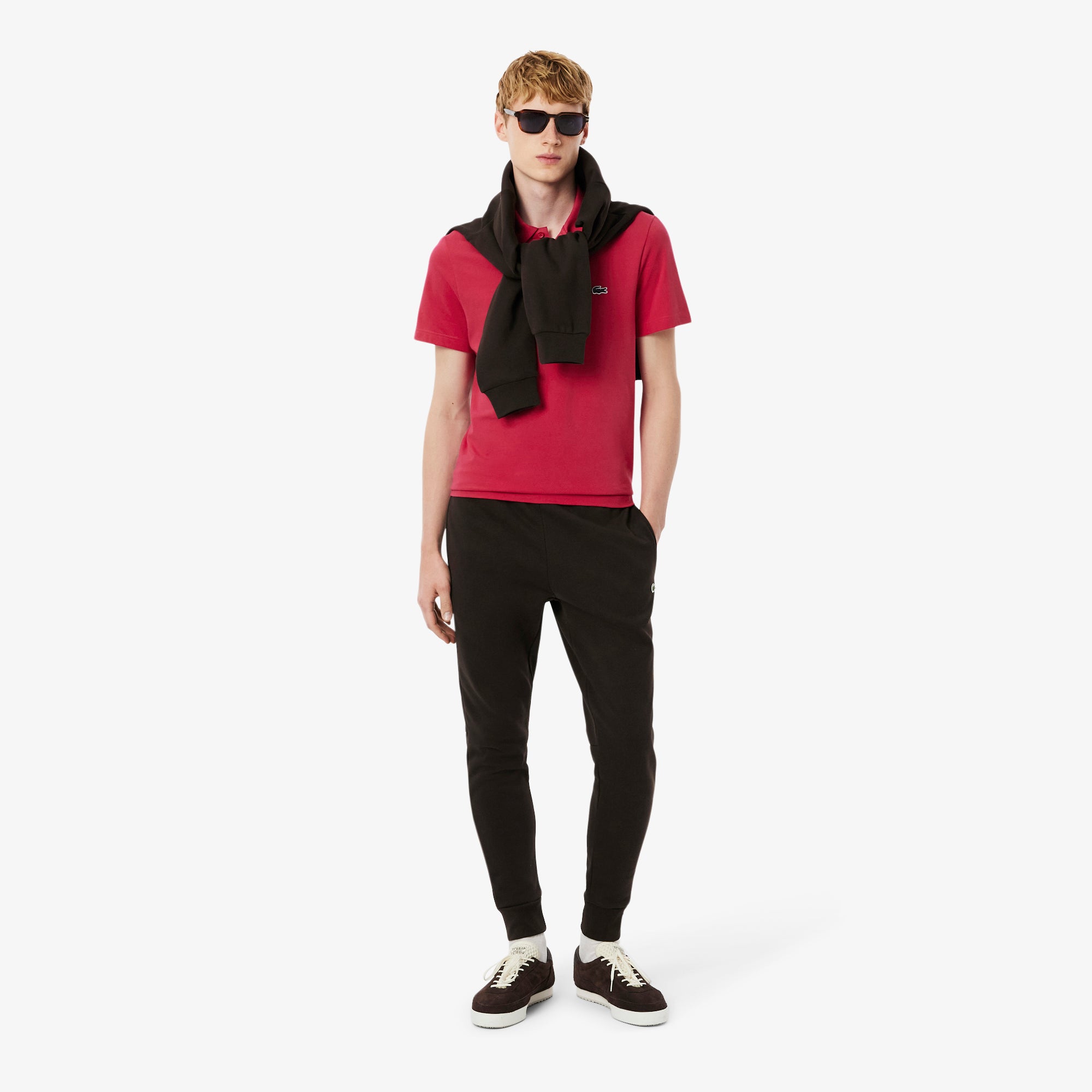 LACOSTE Regular Fit Cotton Blend Polo Shirt