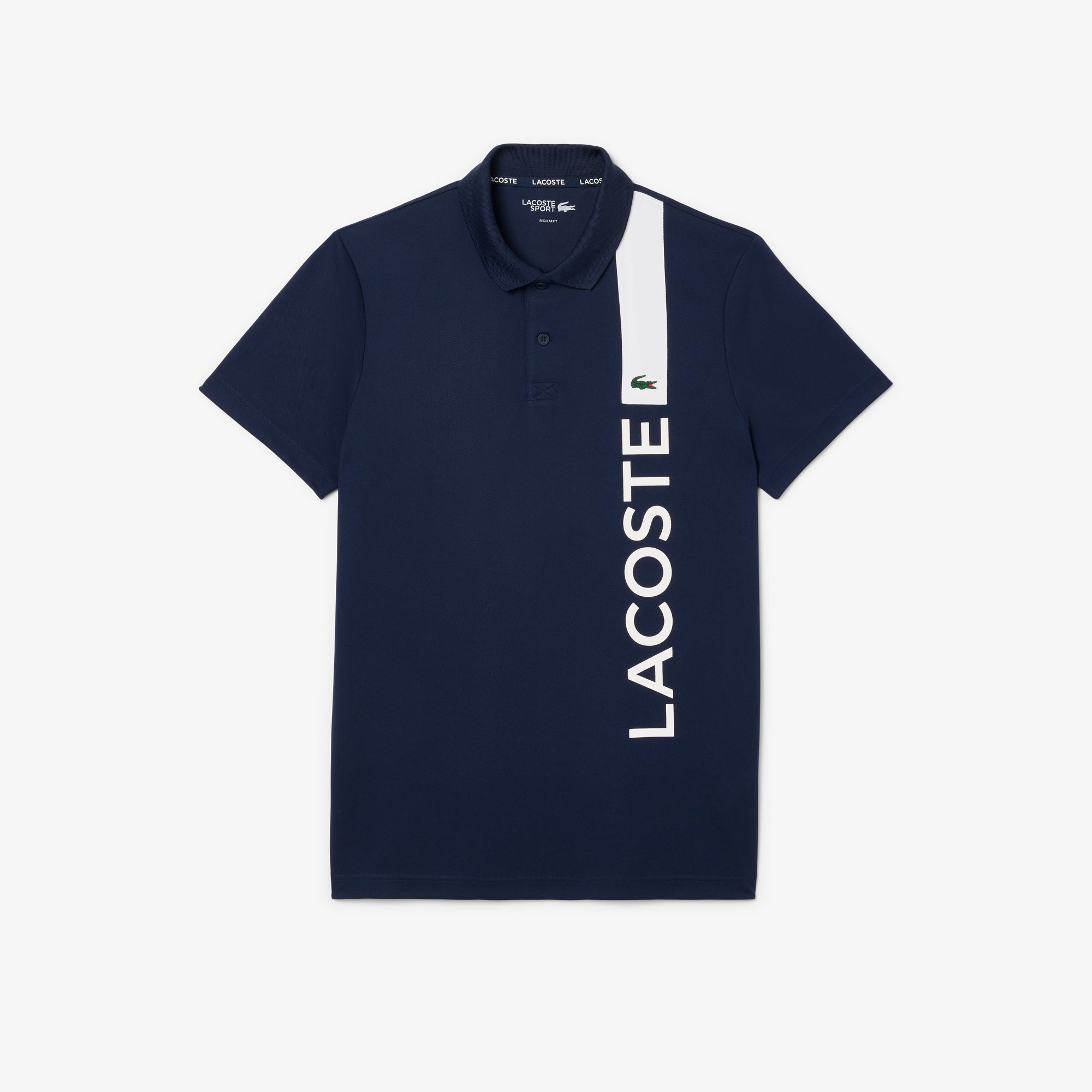 Lacoste Men Ultra Dry Print Branding Tennis Polo Shirt