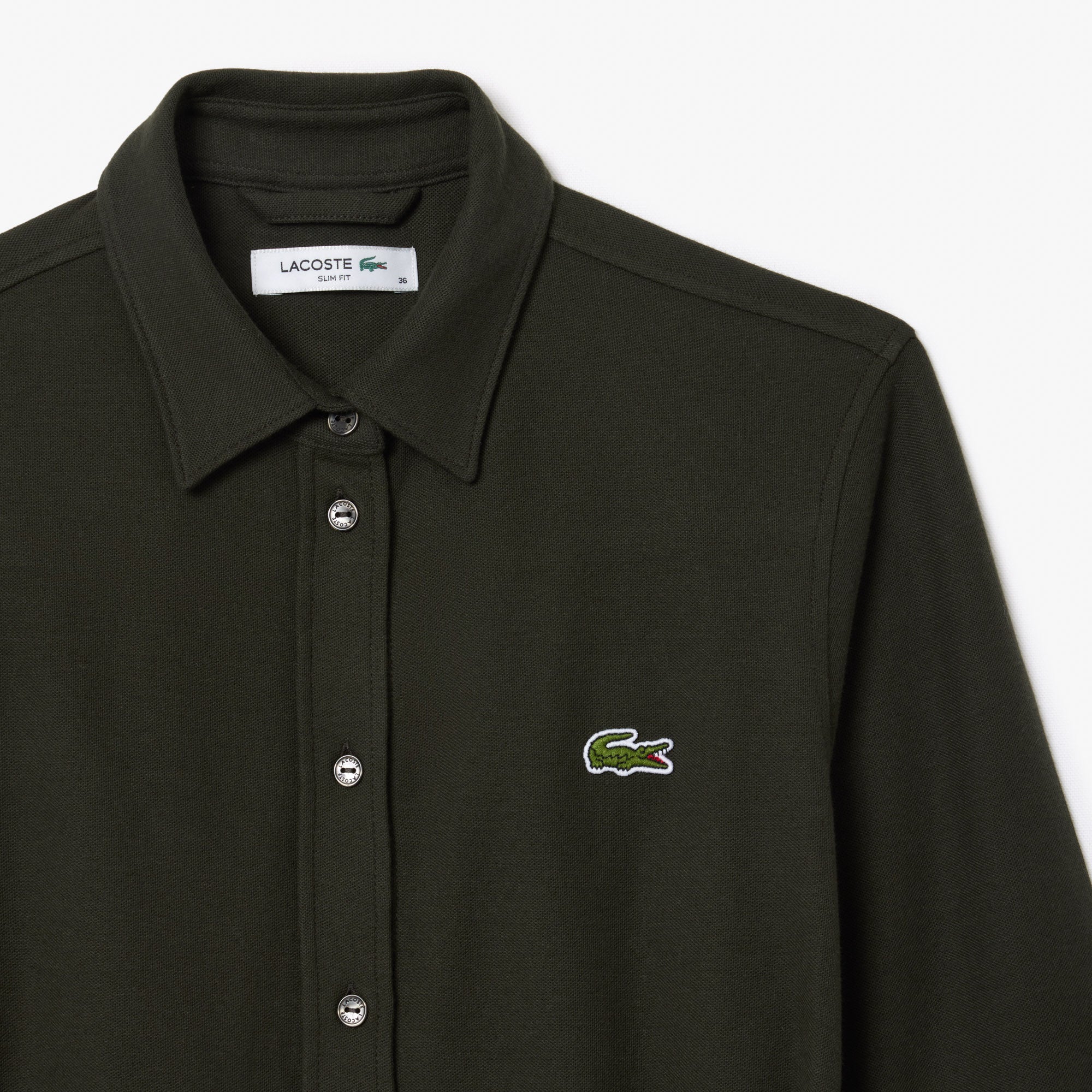 LACOSTE Women's Belted Piqué Shirt Dress