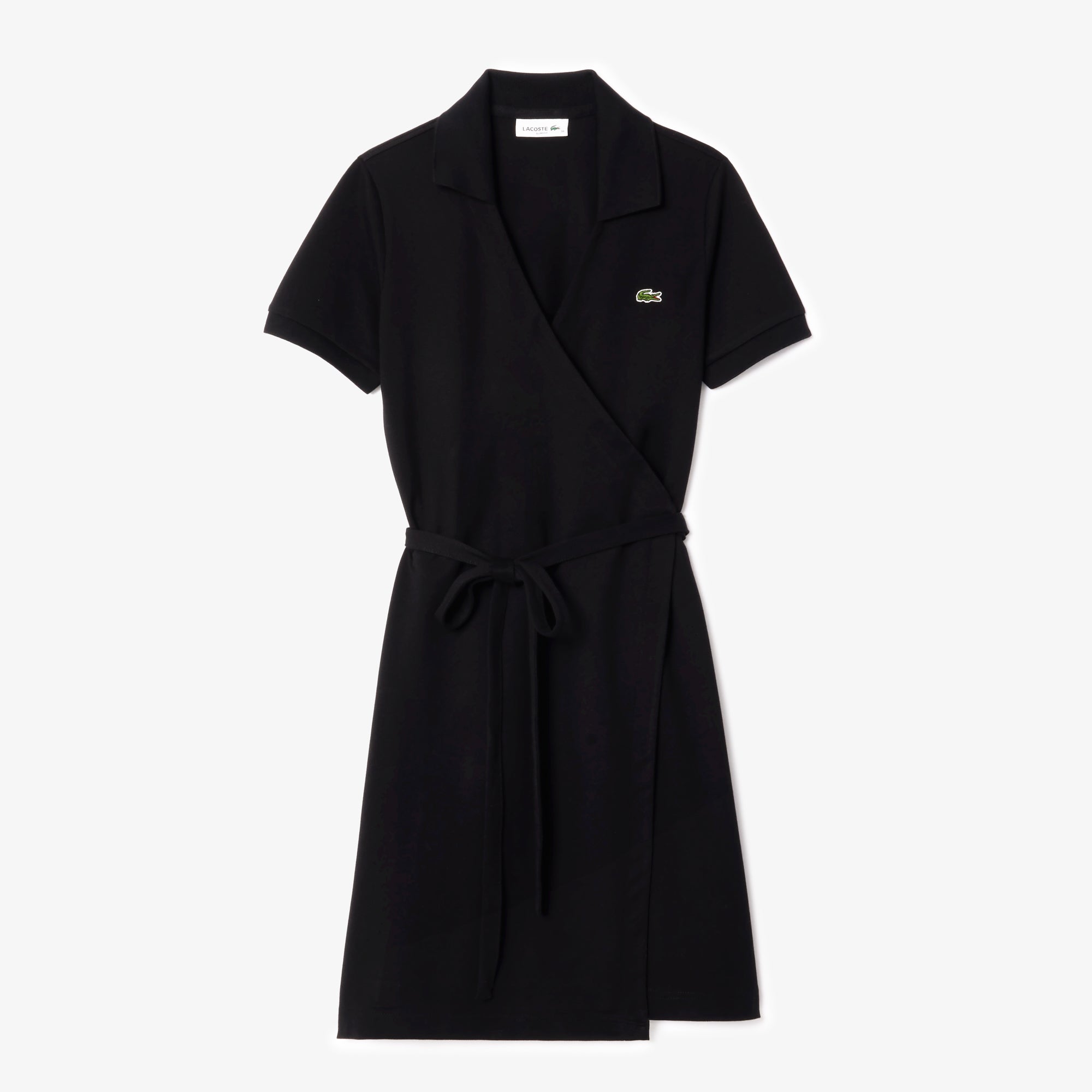LACOSTE Women's Stretch Mini Piqué Wrap Dress