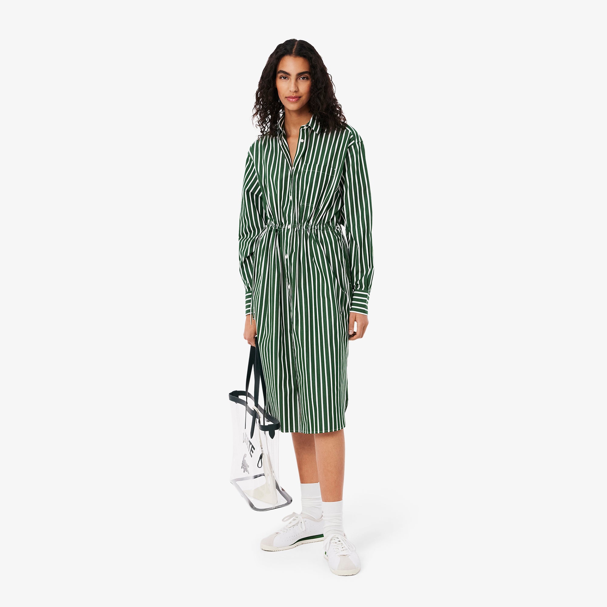 Lacoste Relaxed Fit Poplin Shirt Dress