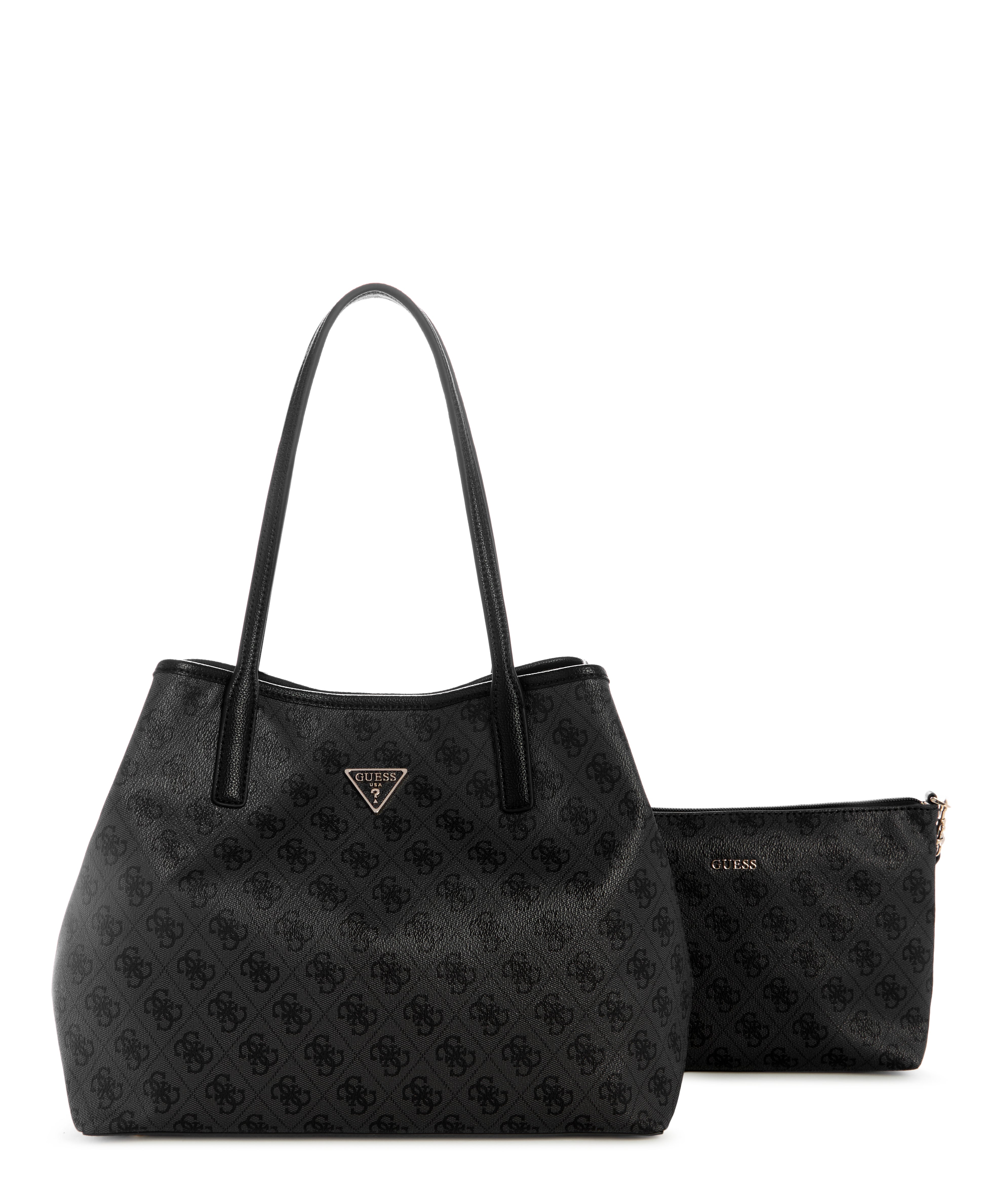 GUESSS Coal Black Logo Victtoria 2-in-1 Tote Bag