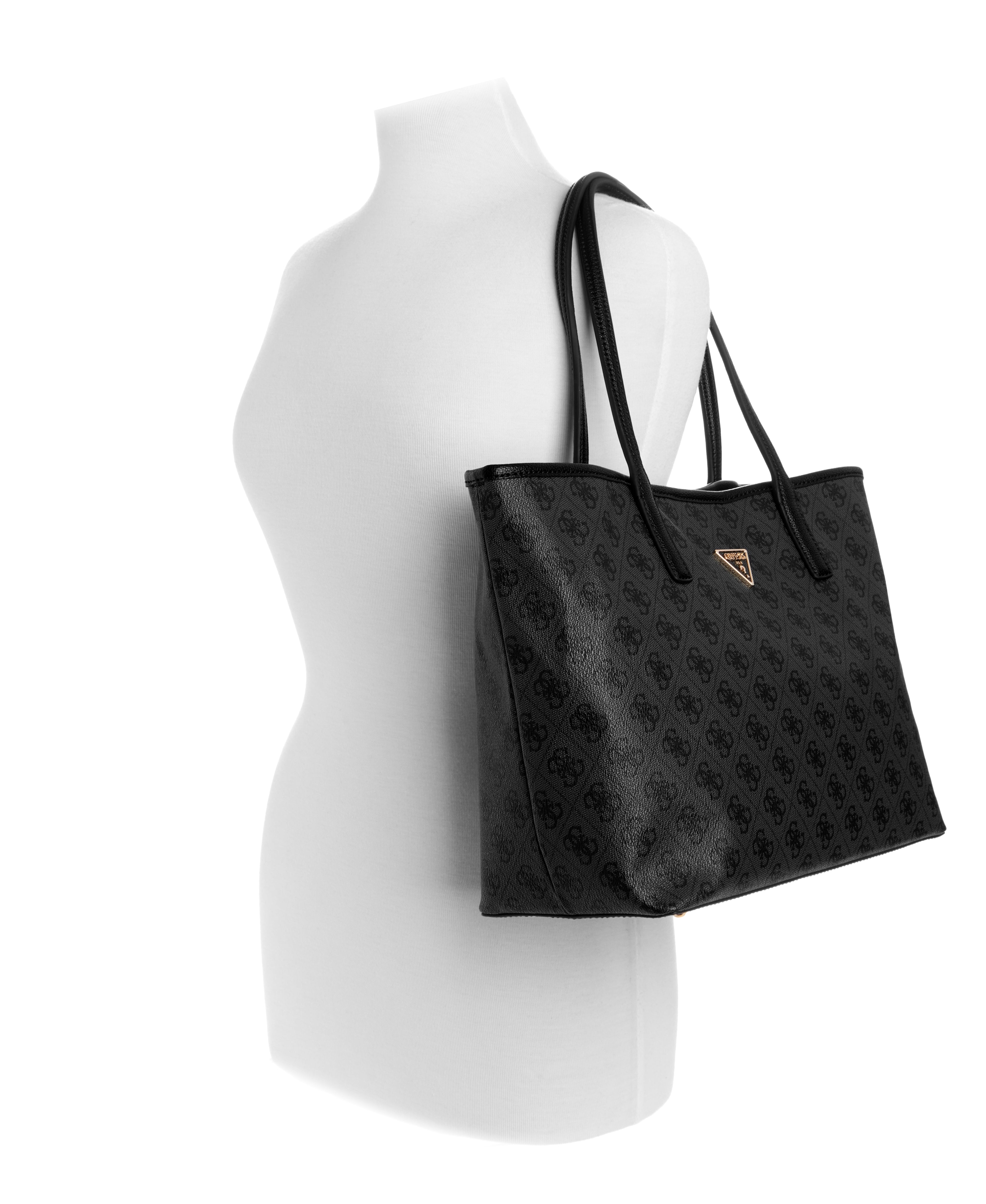 GUESSS Coal Black Logo Victtoria 2-in-1 Tote Bag