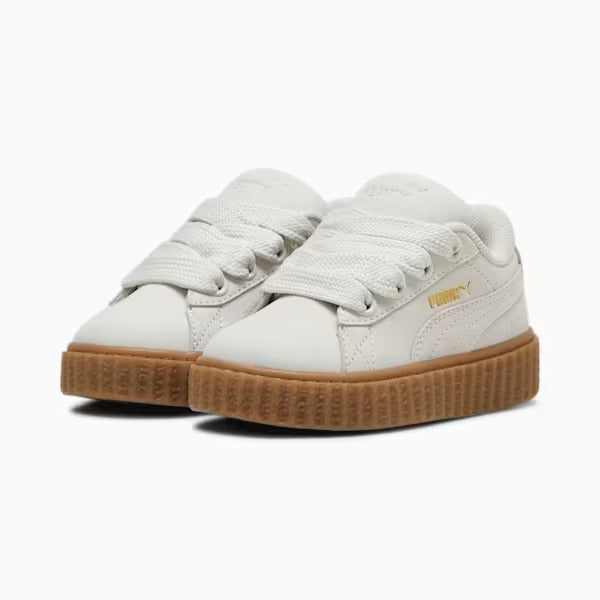 FENTY x PUMA Creeper Phatty Earth Tone Sneakers Pre-School - Warm White-PUMA Gold Gum / 1 - THE MIX Footwear THE MIX