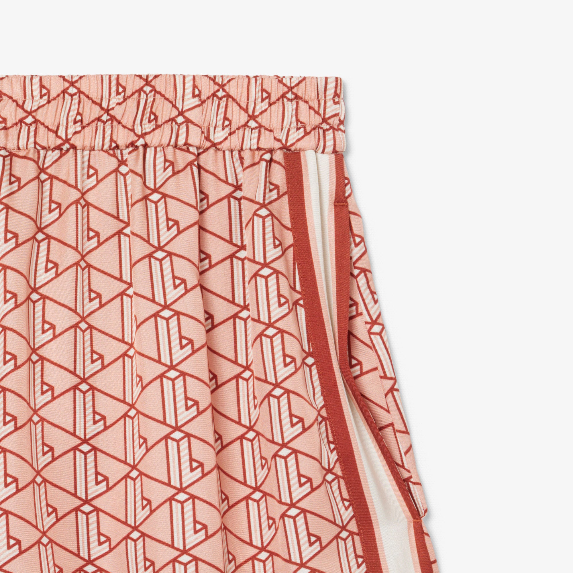 Lacoste Women Fluid Monogram Print Shorts