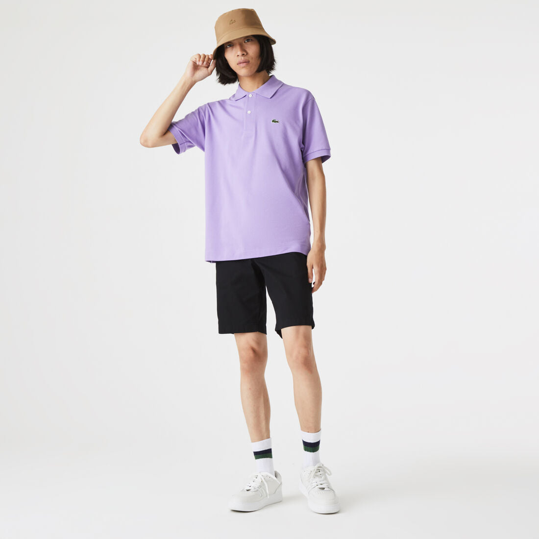 Lacoate Men's Slim Fit Stretch Cotton Bermuda Shorts
