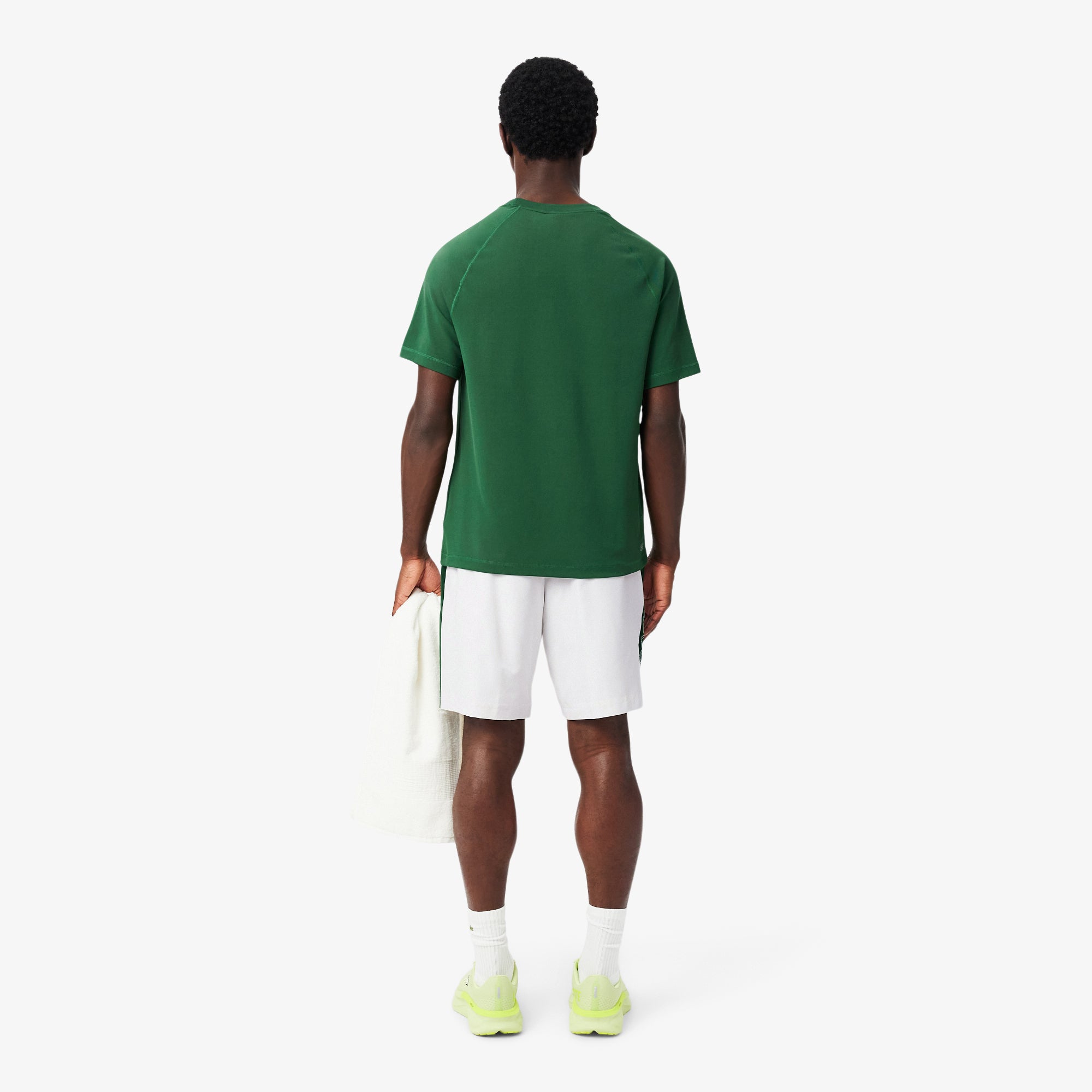 LACOSTE Diamond Taffeta Band Accent Sport Shorts