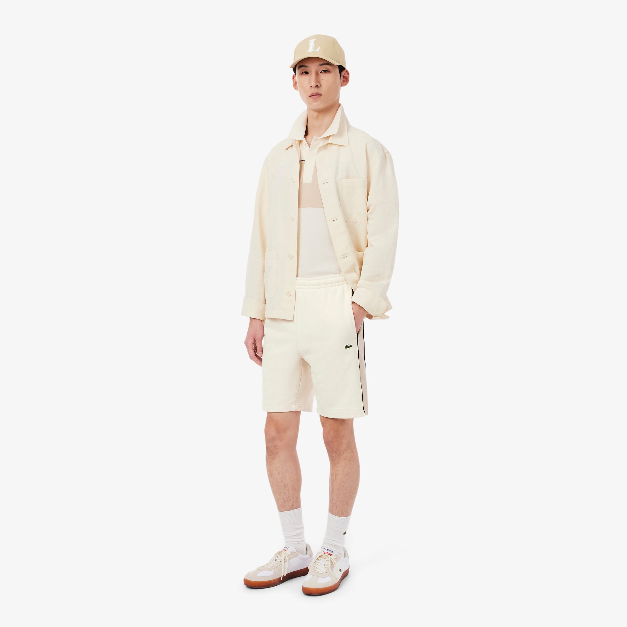 LACOSTE Regular Fit Colour-Block Fleece Shorts