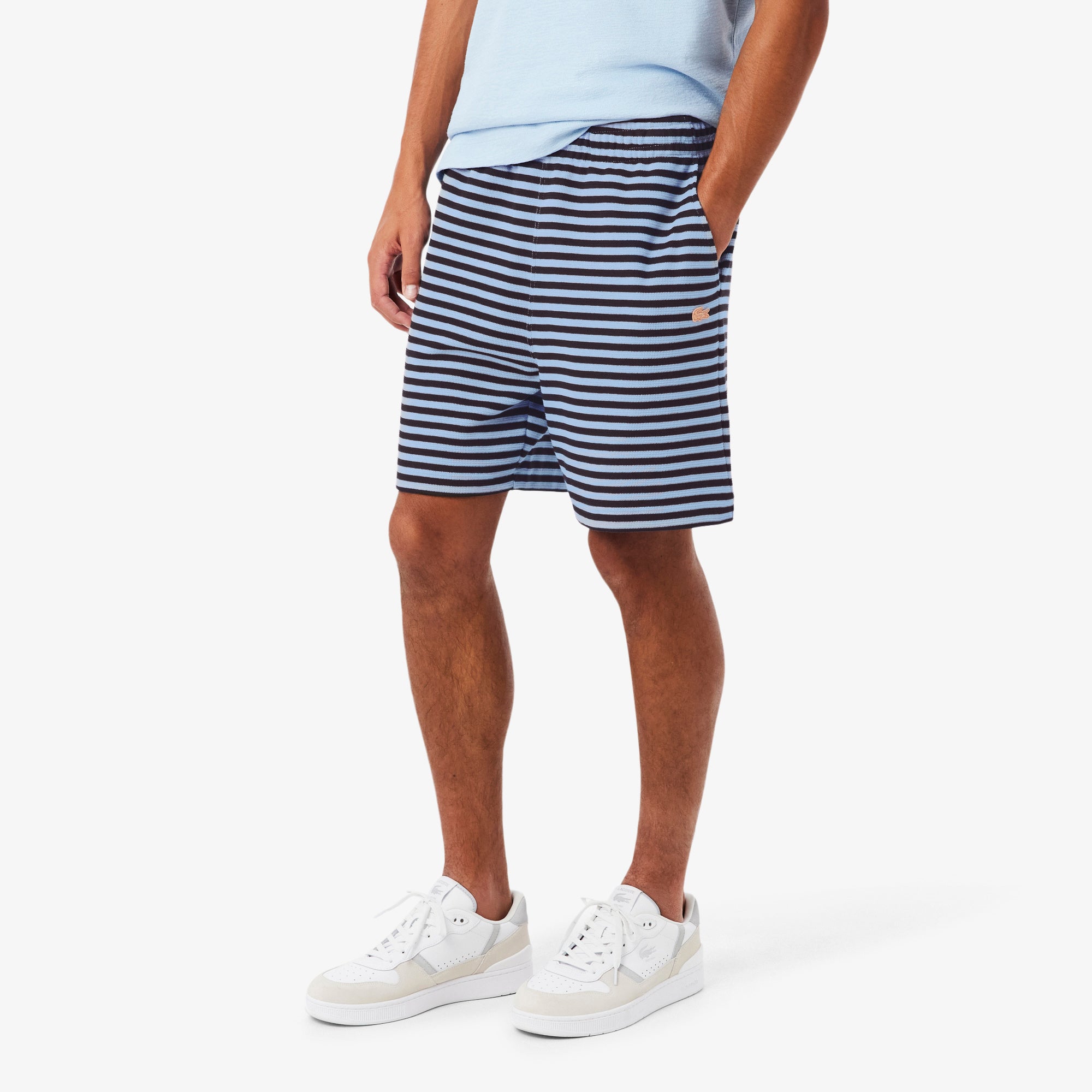LACOSTE Men Regular Fit Striped Cotton Shorts