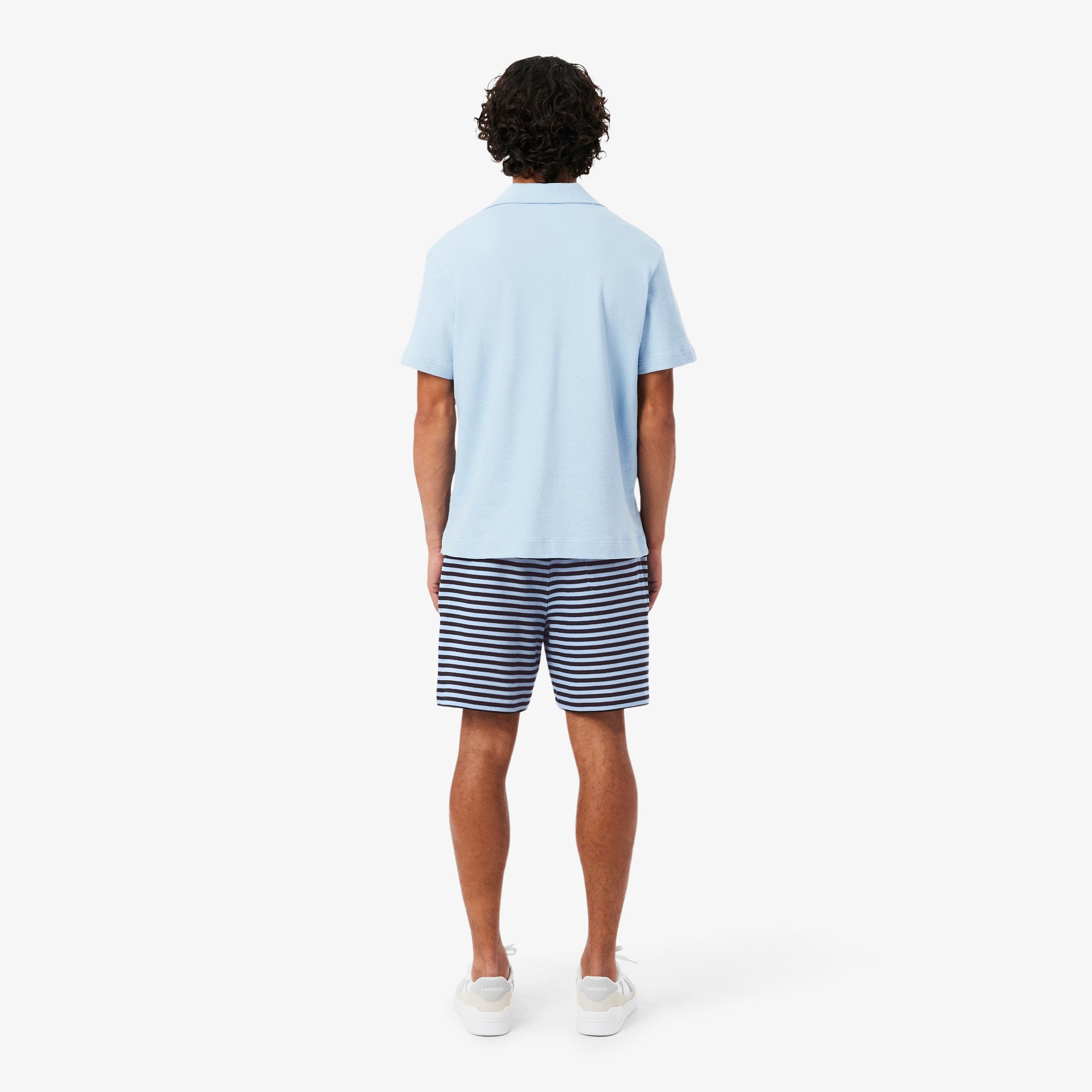 LACOSTE Men Regular Fit Striped Cotton Shorts