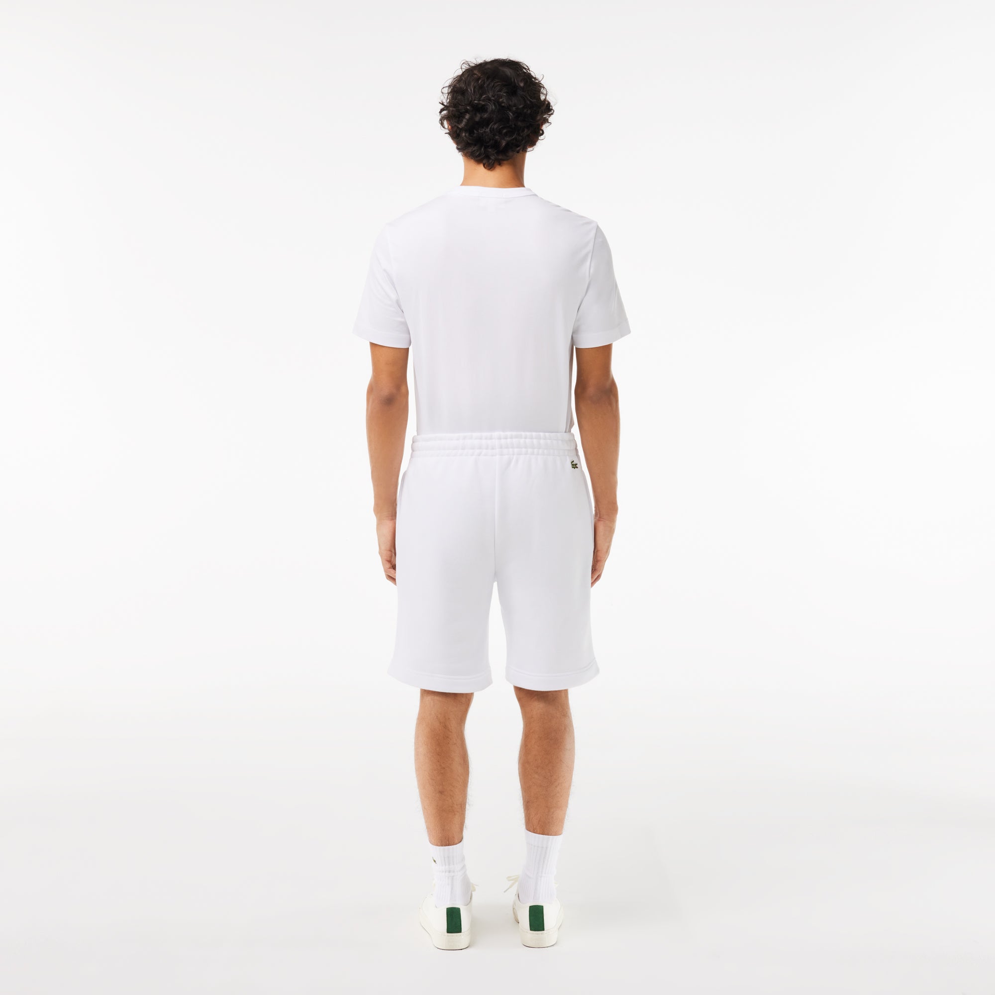 Lacoste Regular Fit Text Embroidery Fleece Shorts