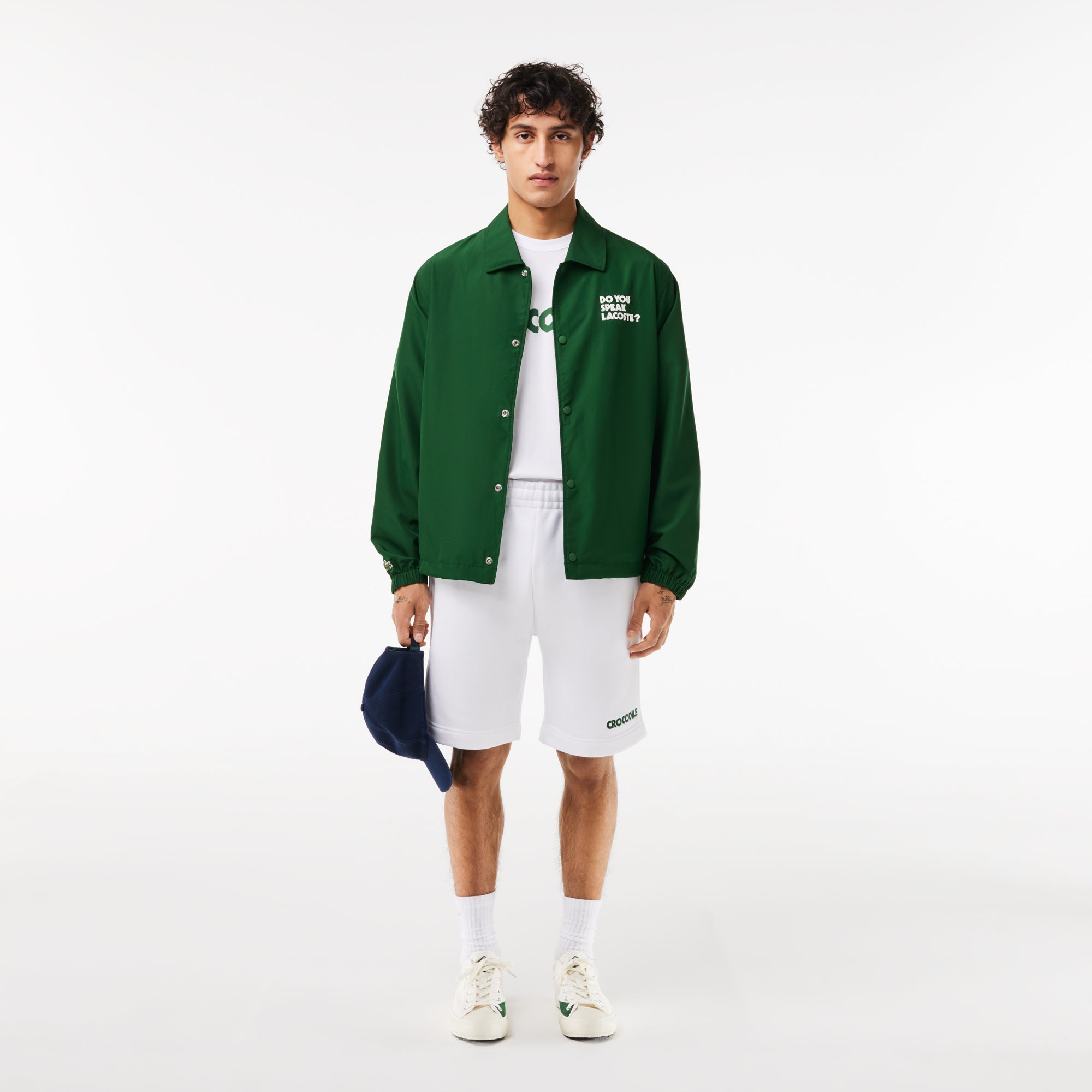 Lacoste Regular Fit Text Embroidery Fleece Shorts