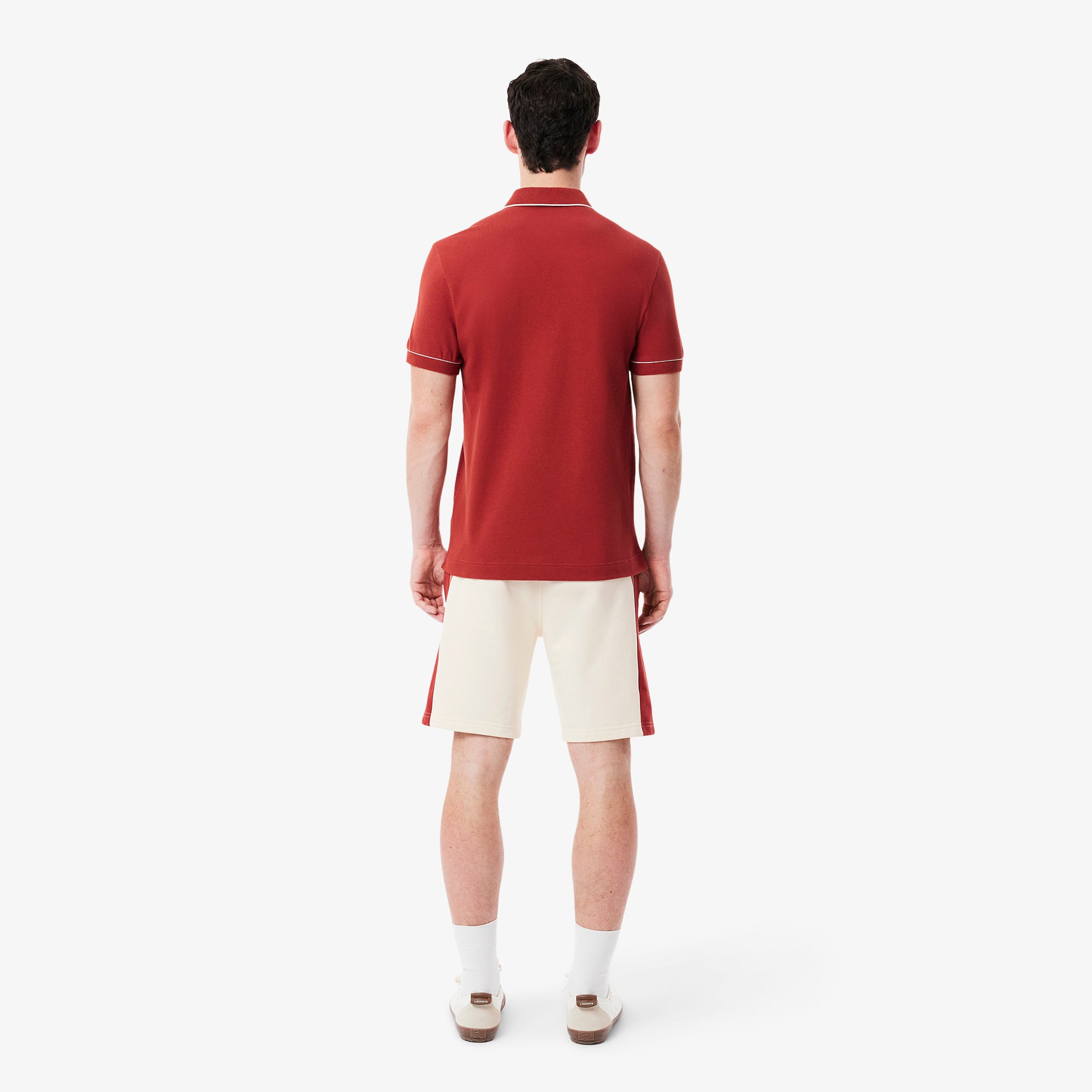 LACOSTE Men’s Cotton Fleece Colorblock Shorts