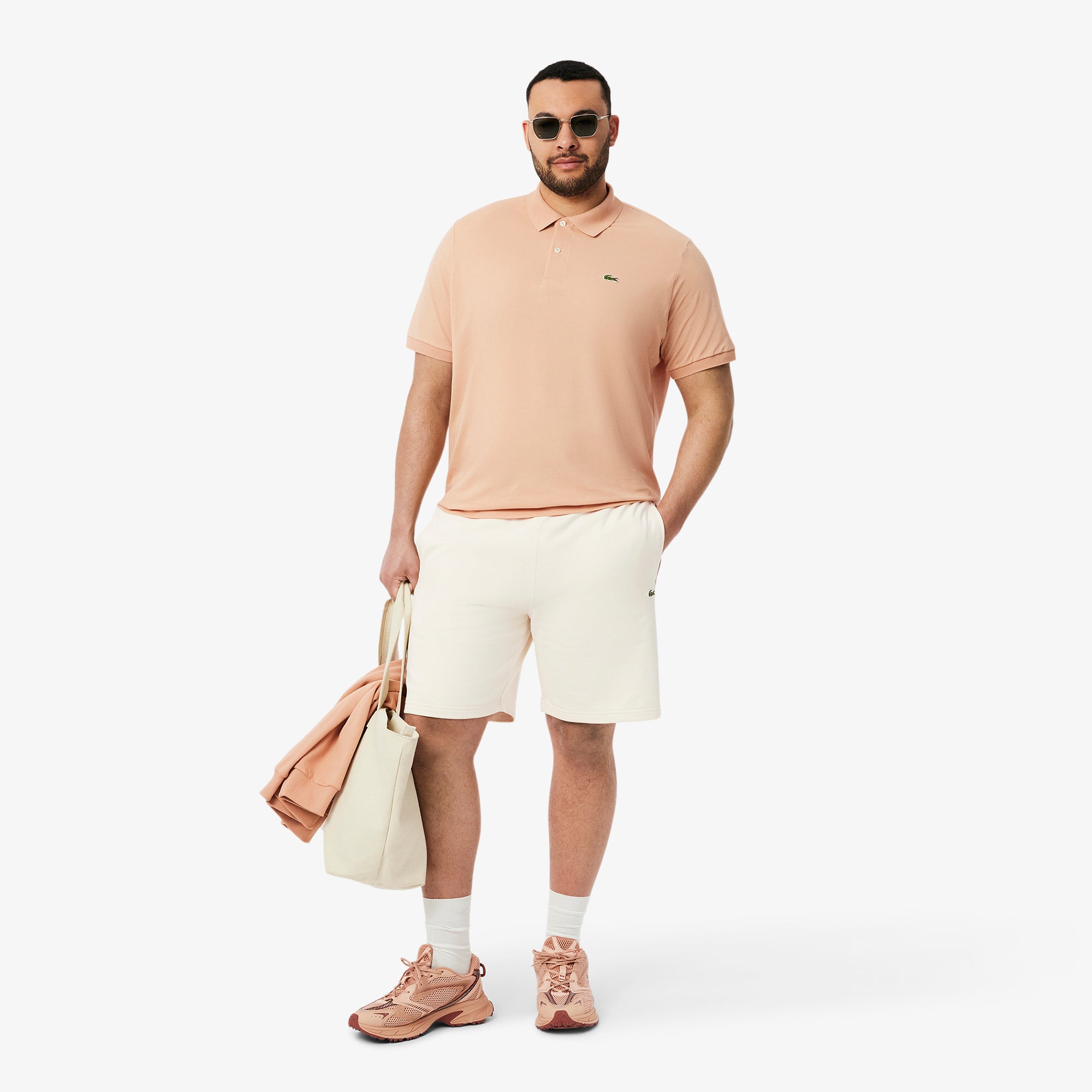 LACOSTE Men’s Cotton Fleece Colorblock Shorts