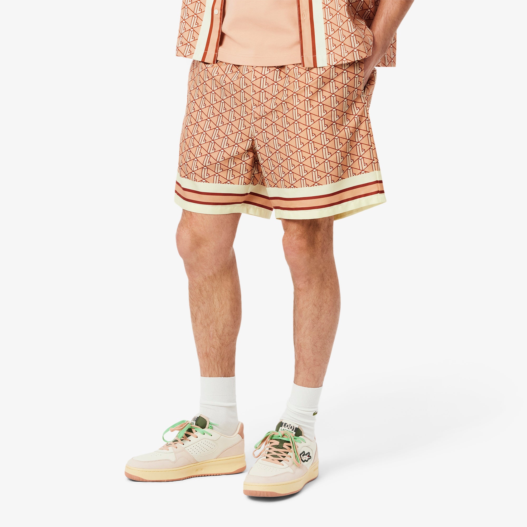 Lacoste Lightweight Monogram Print Shorts