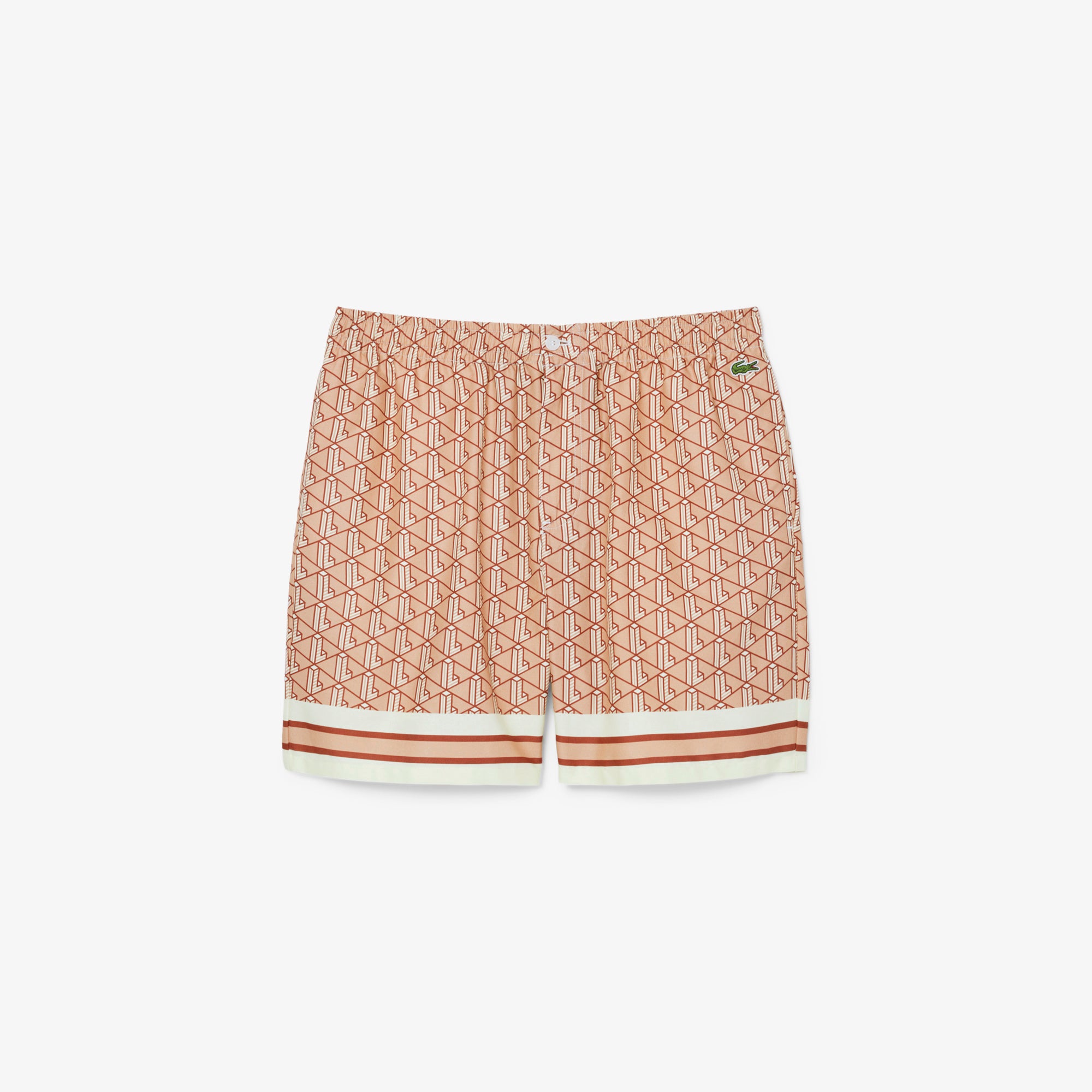 Lacoste Lightweight Monogram Print Shorts
