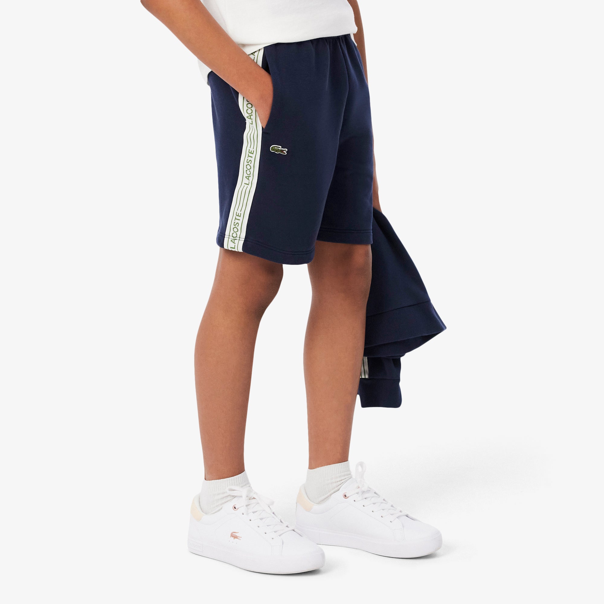 LACOSTE Boy Logo Stripe Shorts