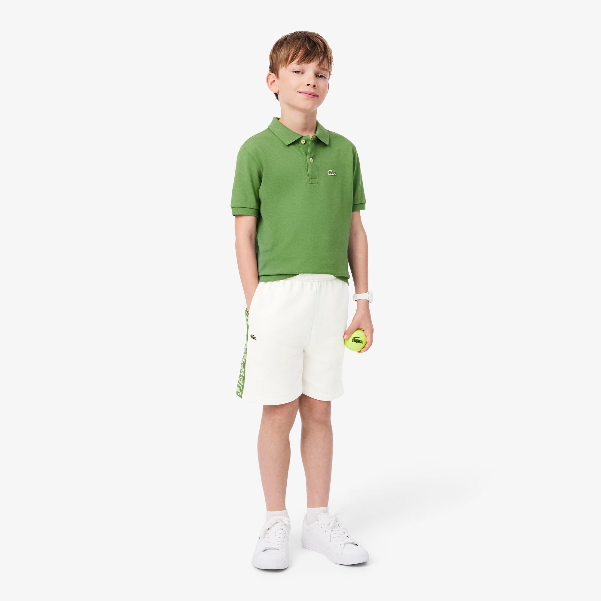 LACOSTE Boy Logo Stripe Shorts