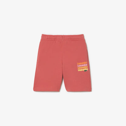 Lacoste Kid's Print Unbrushed Fleece Shorts