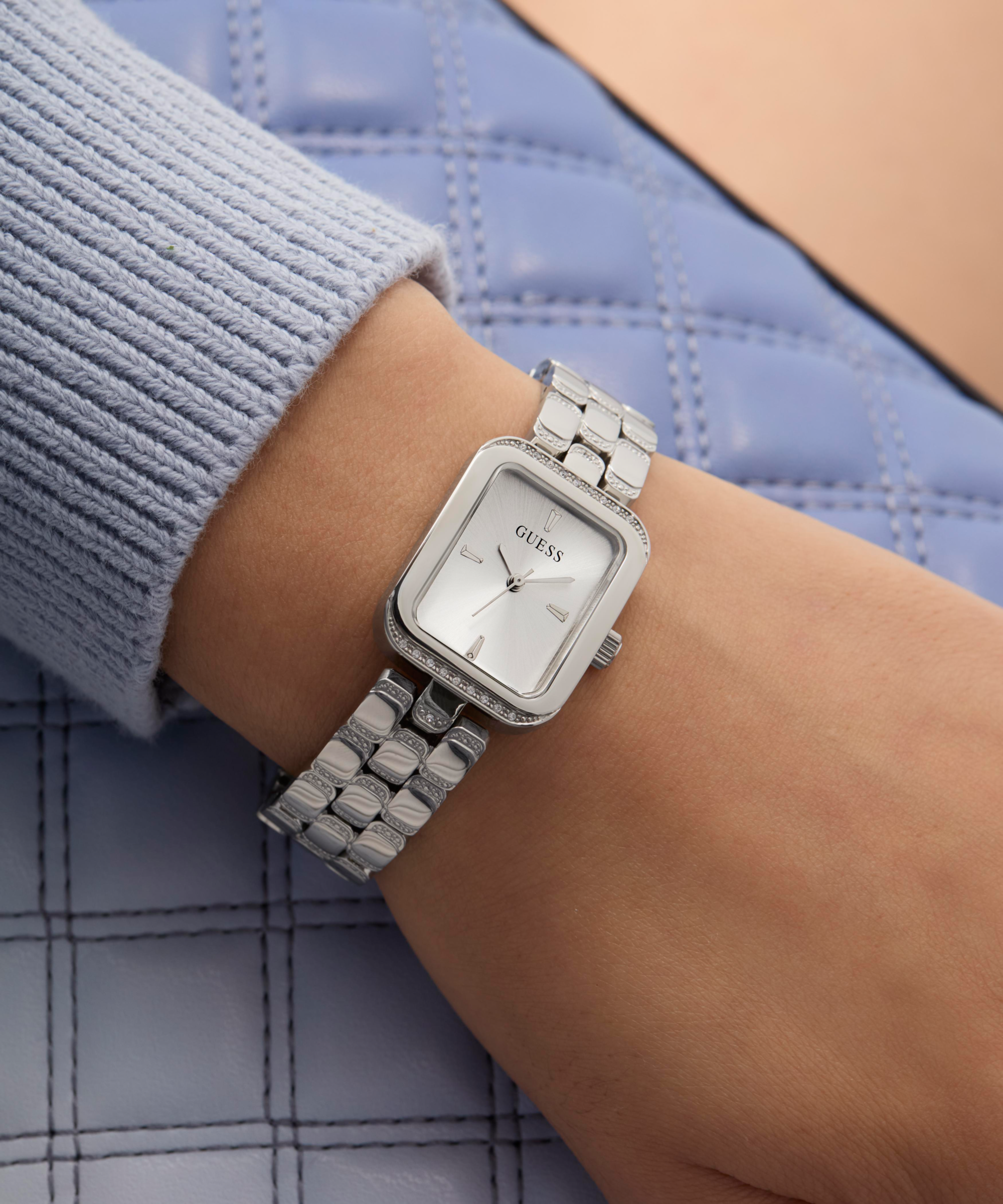 GUESS Ladies Silver Tone Analog Watch