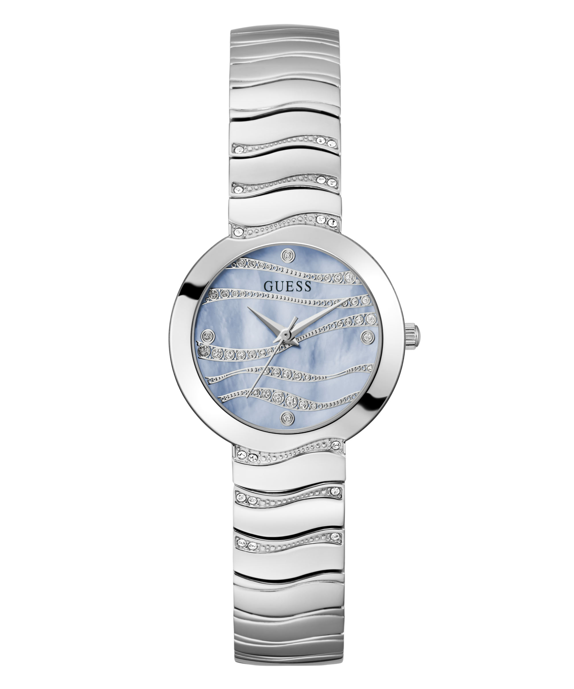 GUESS Ladies Silver Tone Analog Watch