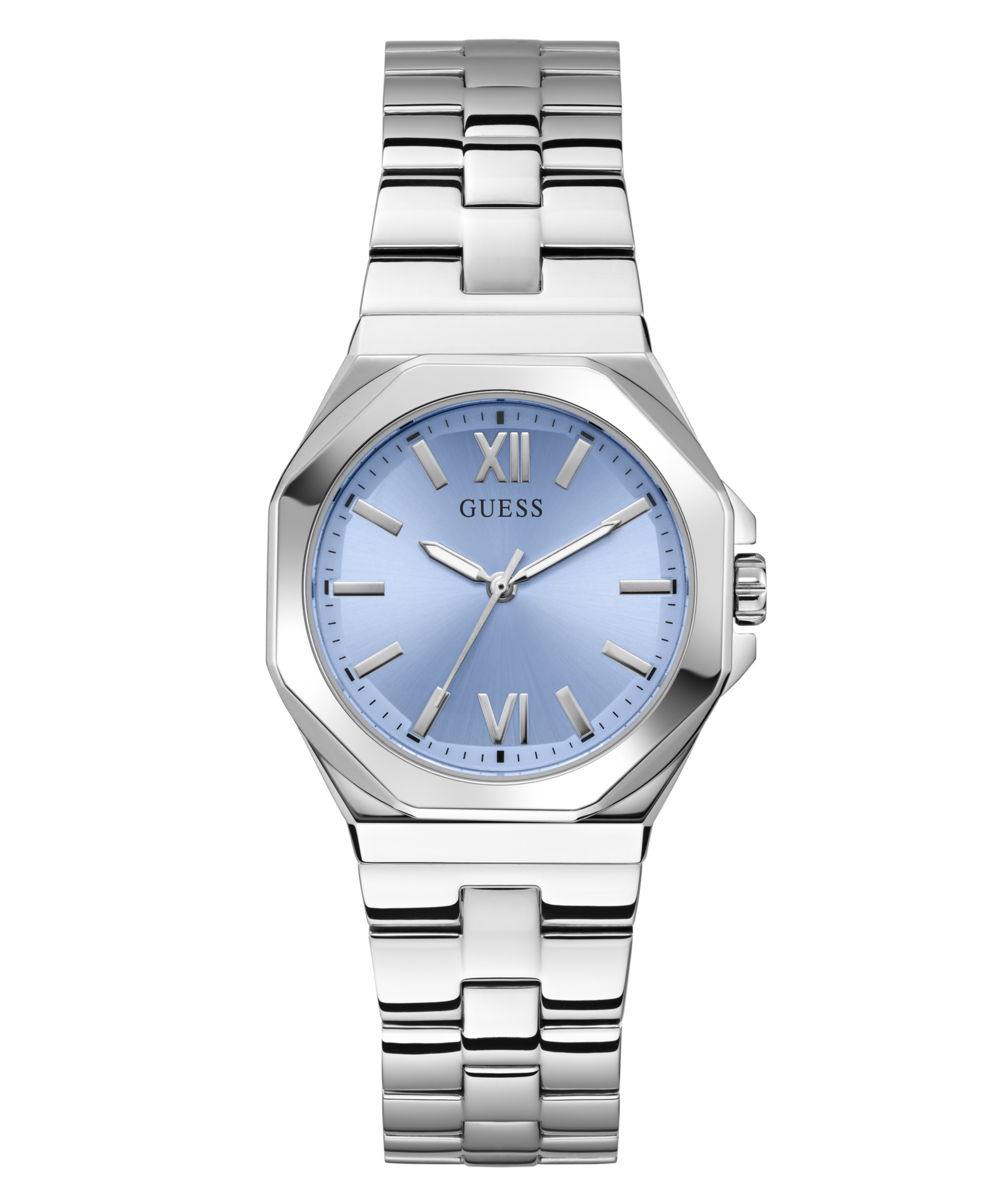 GUESS Ladies Silver Tone Analog Watch