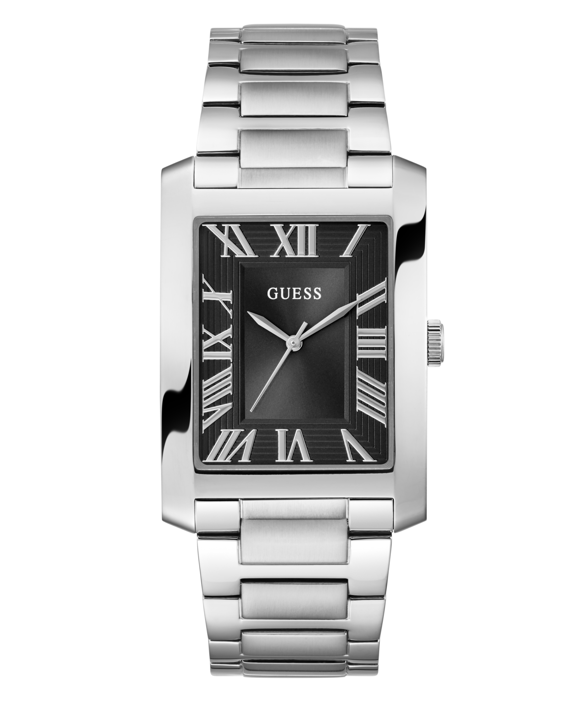 GUESS Mens Silver Tone Analog Watch
