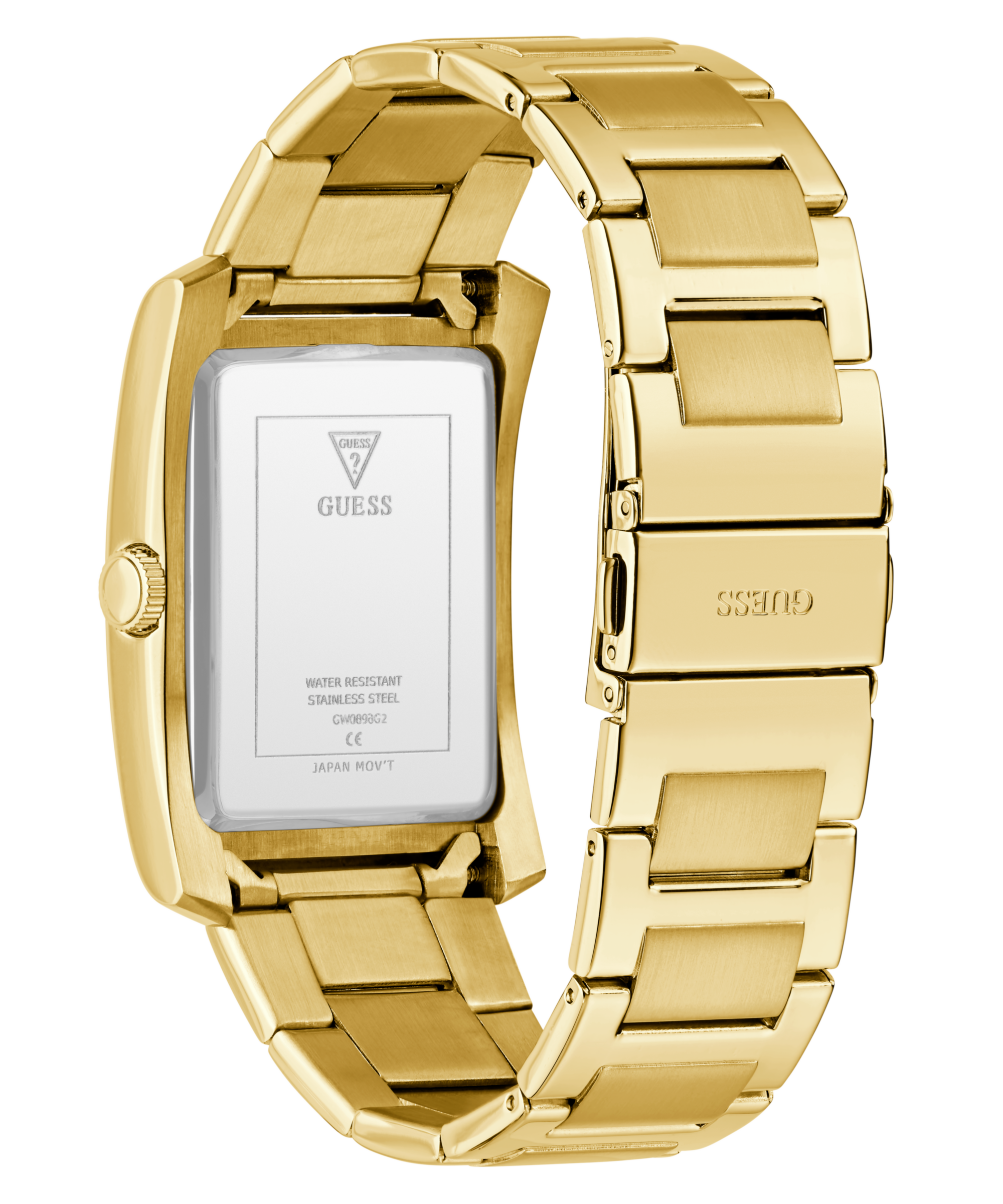 GUESS Mens Gold Tone Analog Watch
