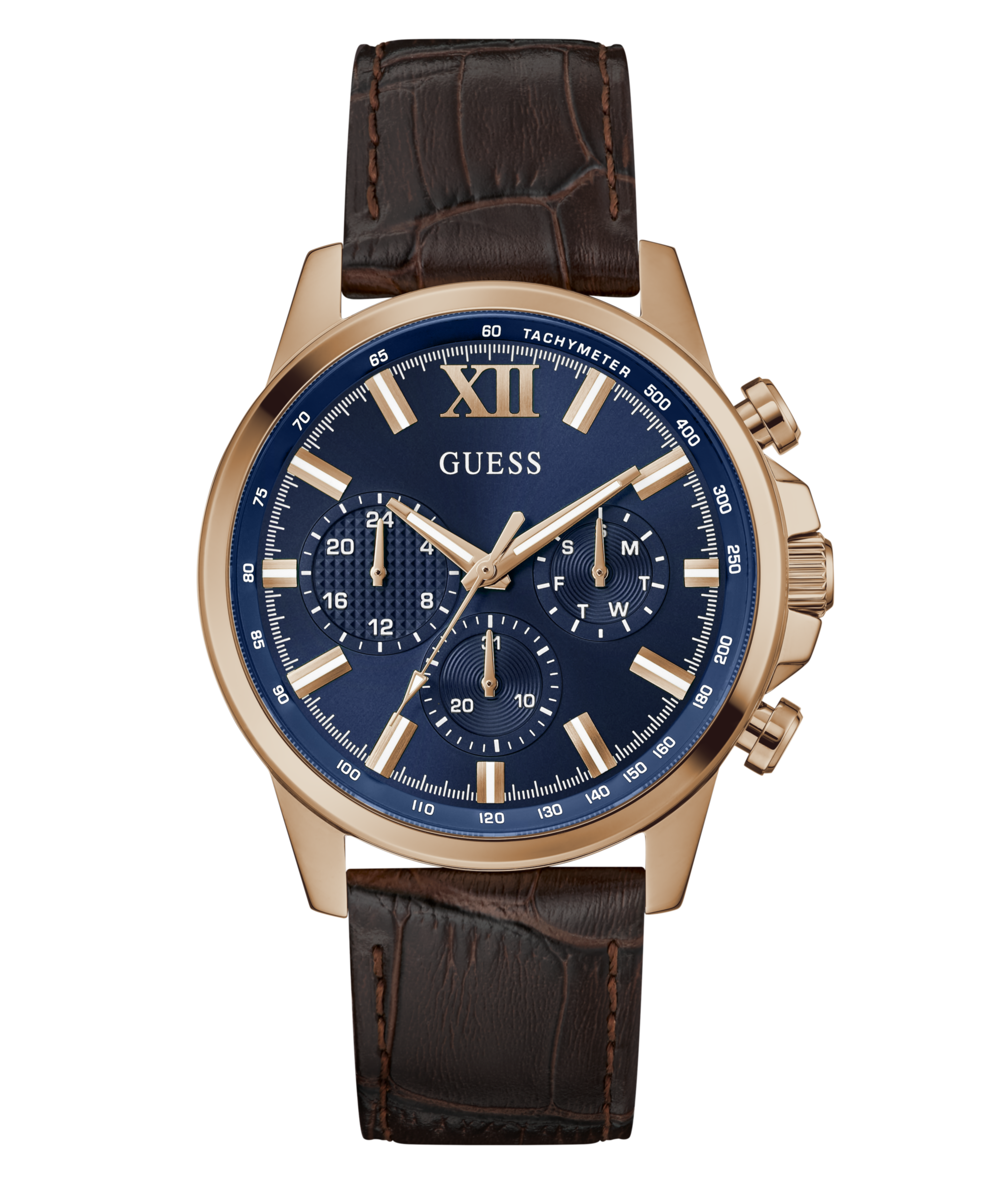 GUESS Mens Brown Multi-function Watch