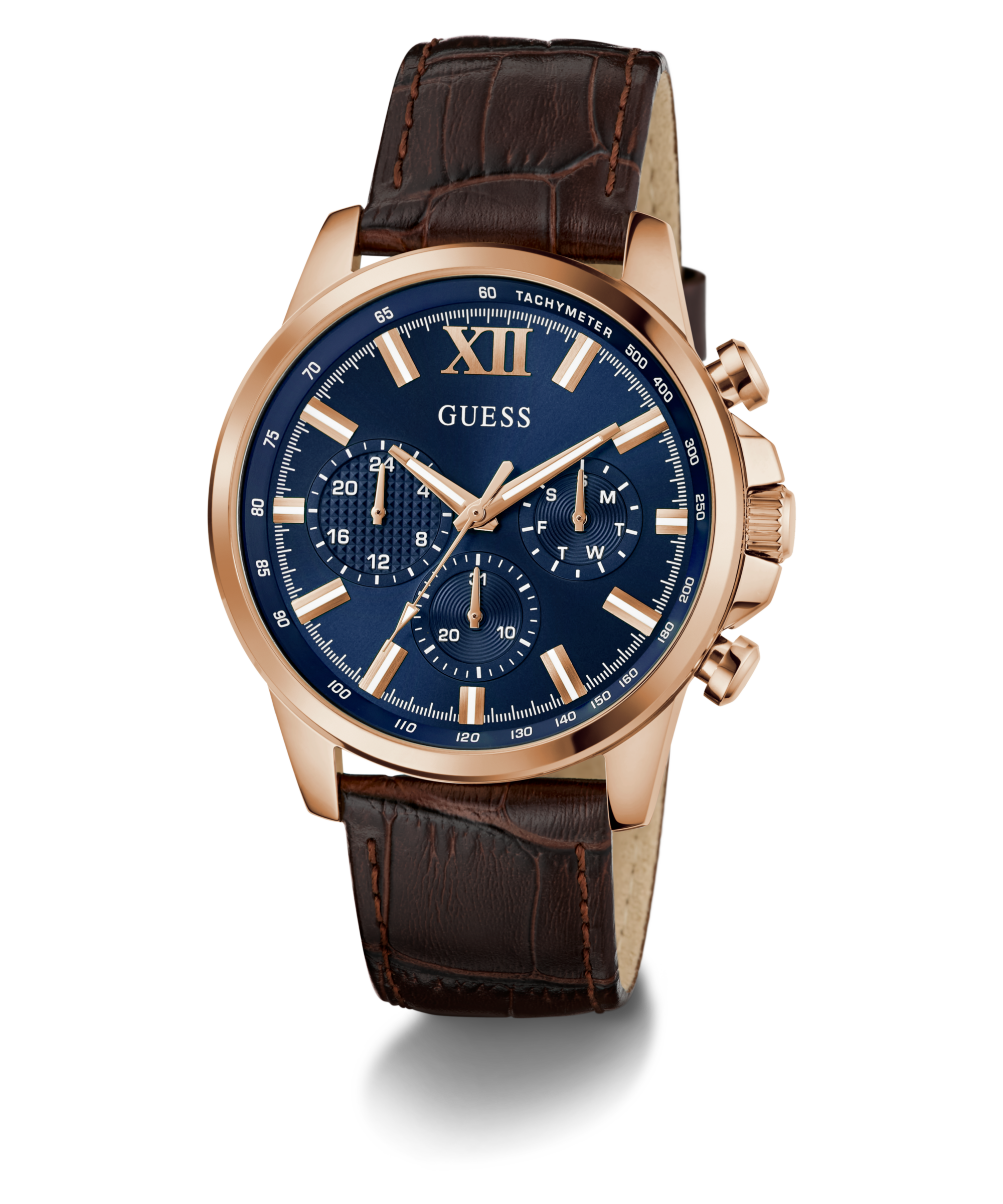 GUESS Mens Brown Multi-function Watch