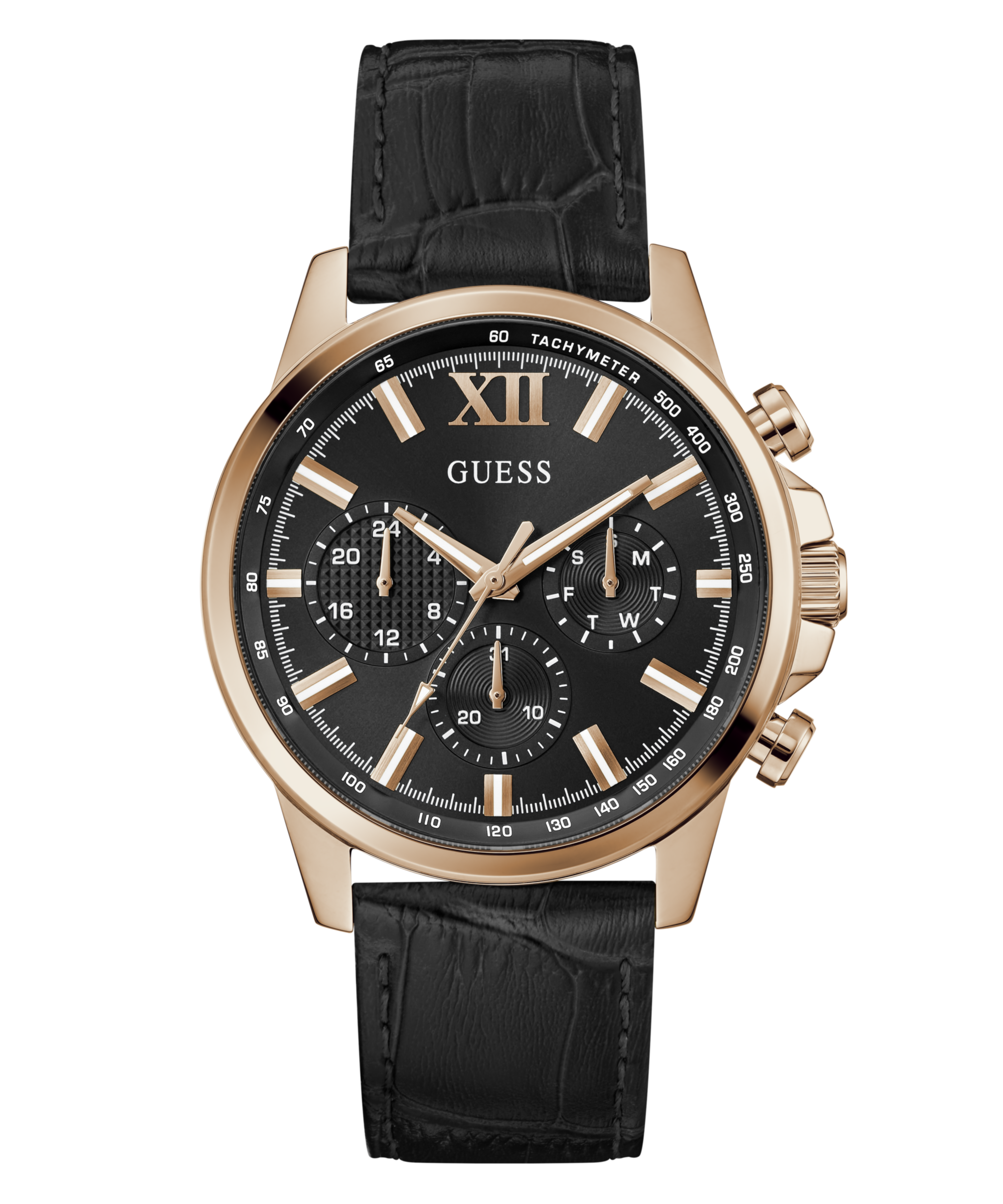 GUESS Mens Black Multi-Function Watch