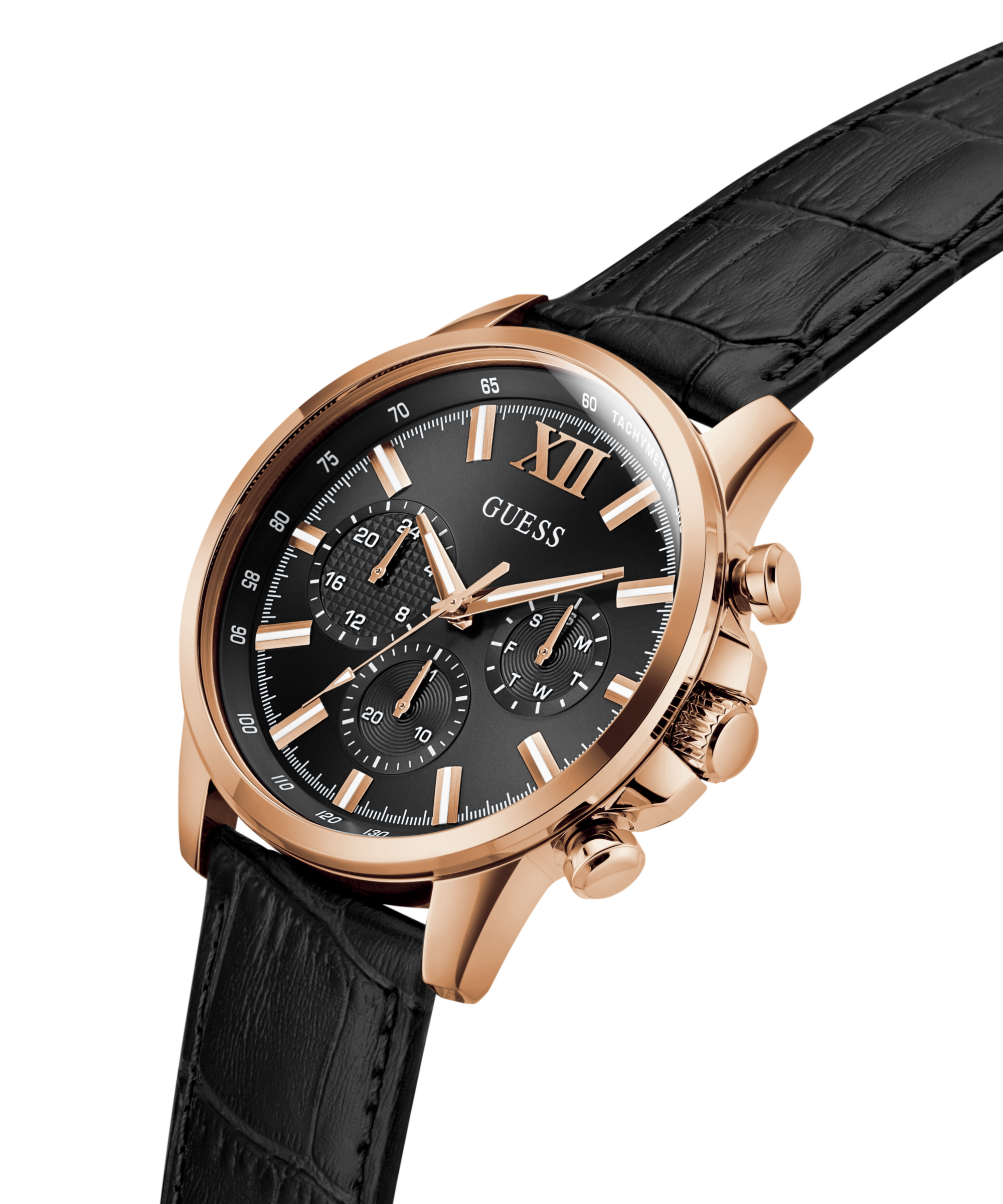 GUESS Mens Black Multi-Function Watch