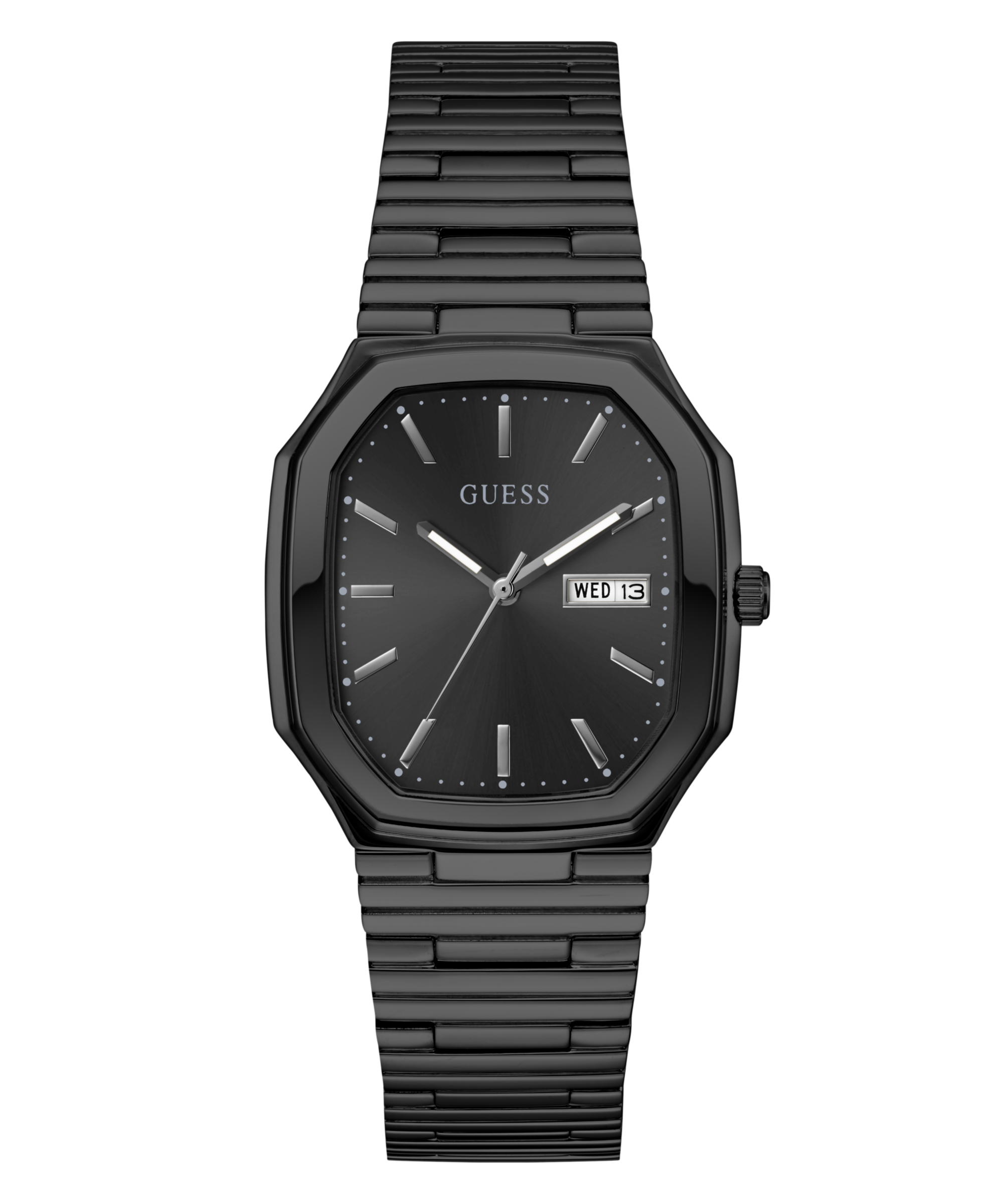 GUESS Mens Black Date Watch