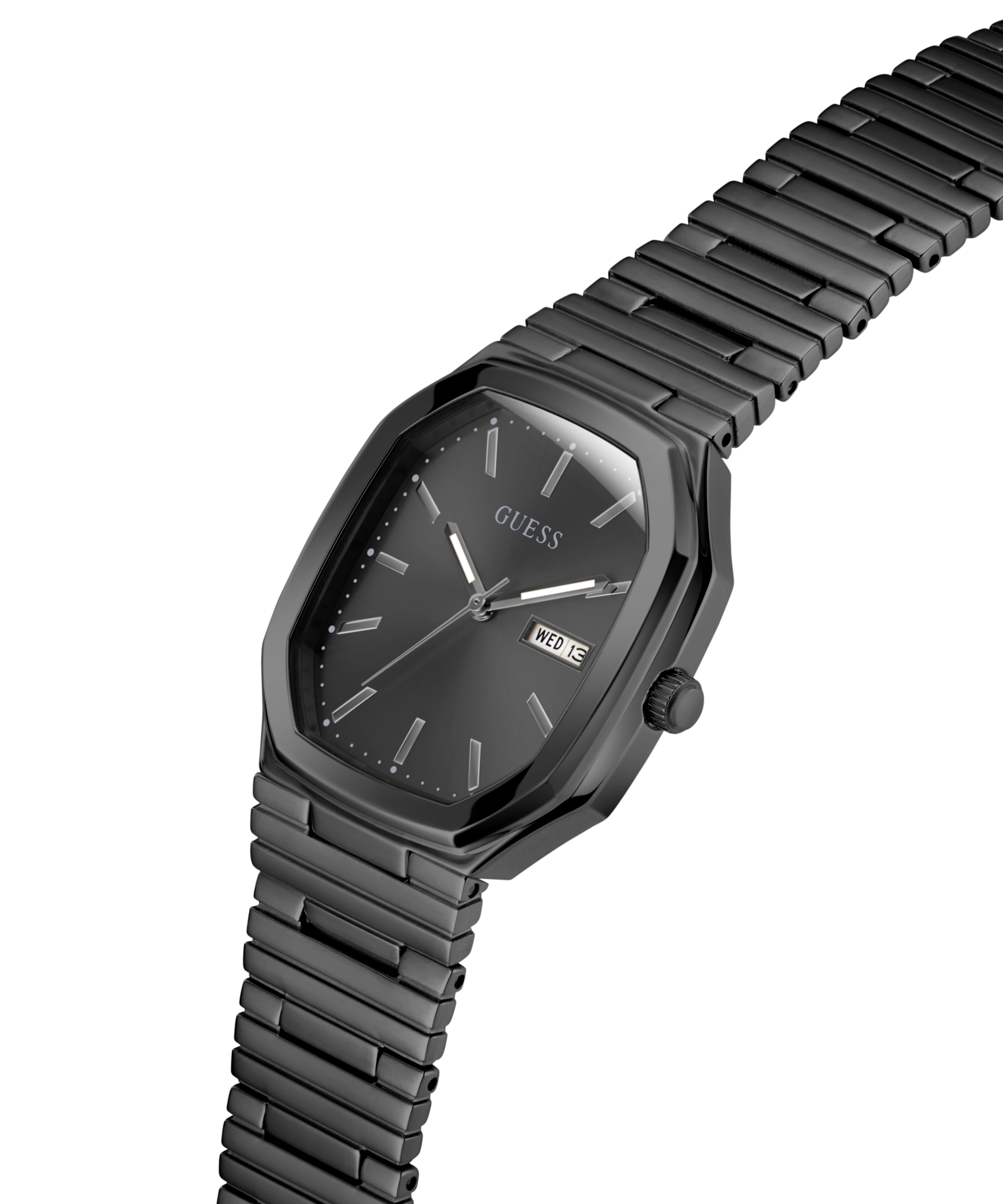 GUESS Mens Black Date Watch