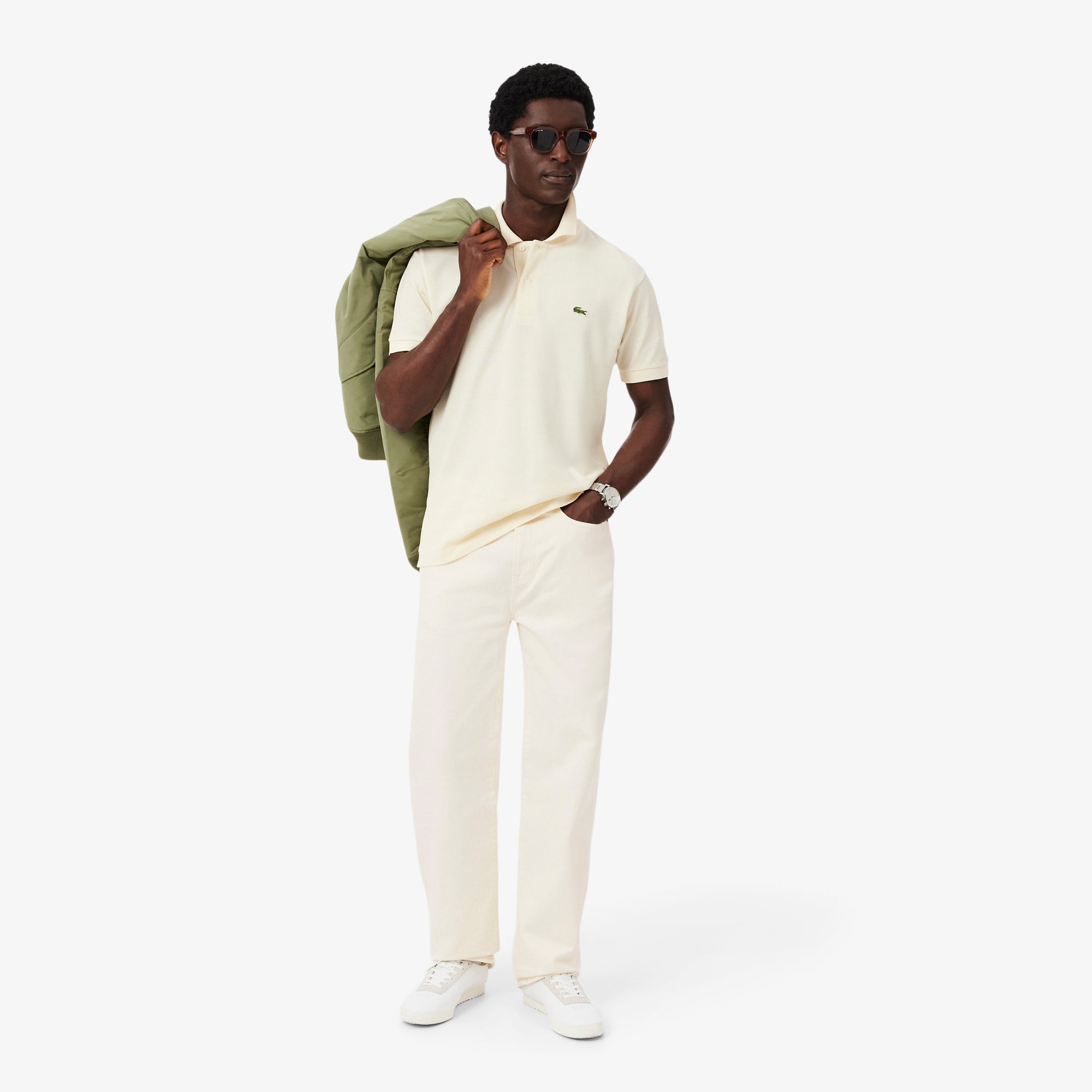 LACOSTE Men's 5-Pocket Straight Cut Indigo Jeans