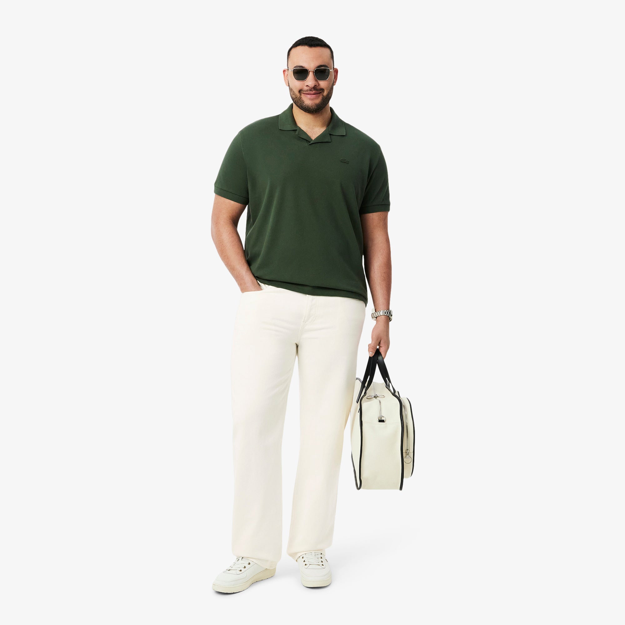 LACOSTE Men's 5-Pocket Straight Cut Indigo Jeans