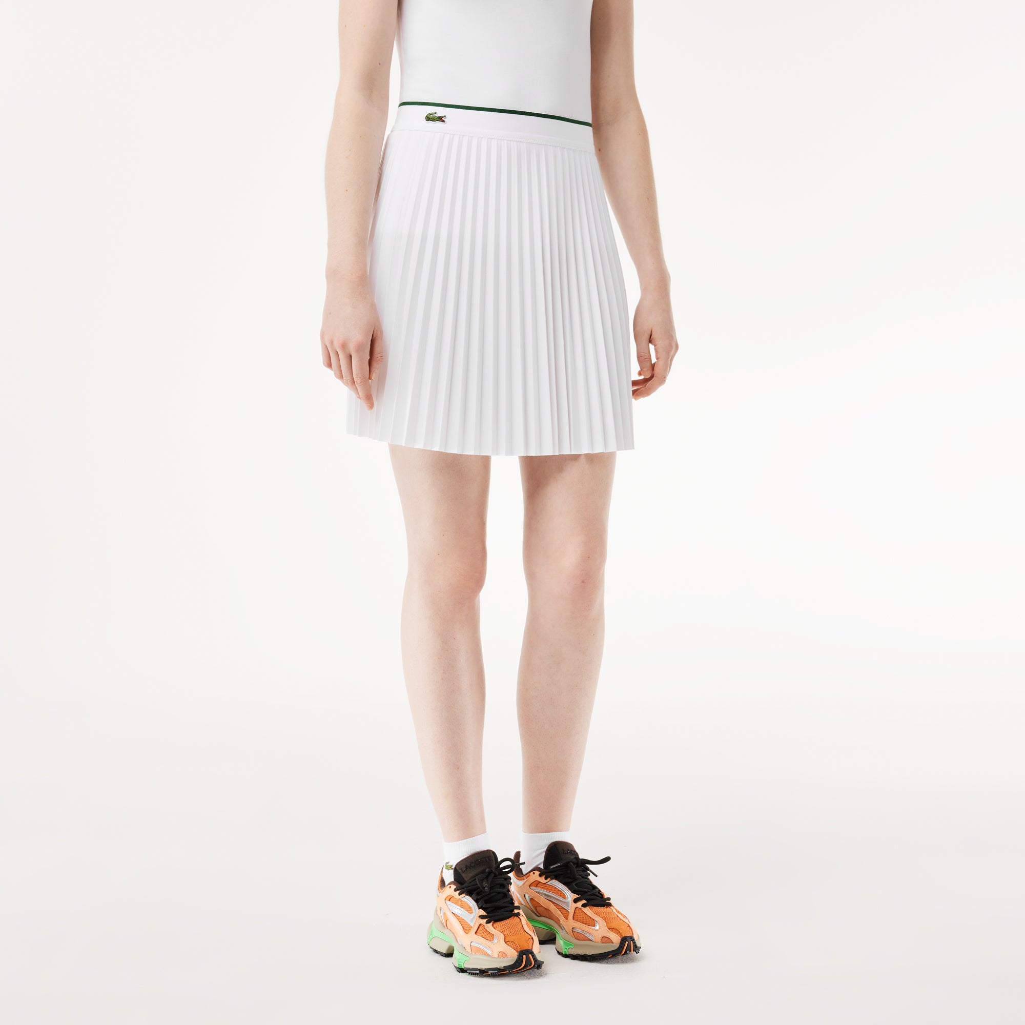 Lacoste Tennis Short Pleated Elastic Waist Skirt - Lacoste Apparel THE MIX