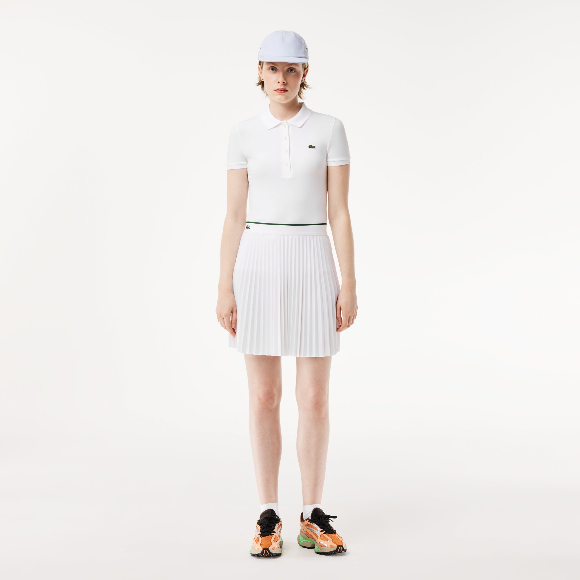 Lacoste Tennis Short Pleated Elastic Waist Skirt - Lacoste Apparel THE MIX