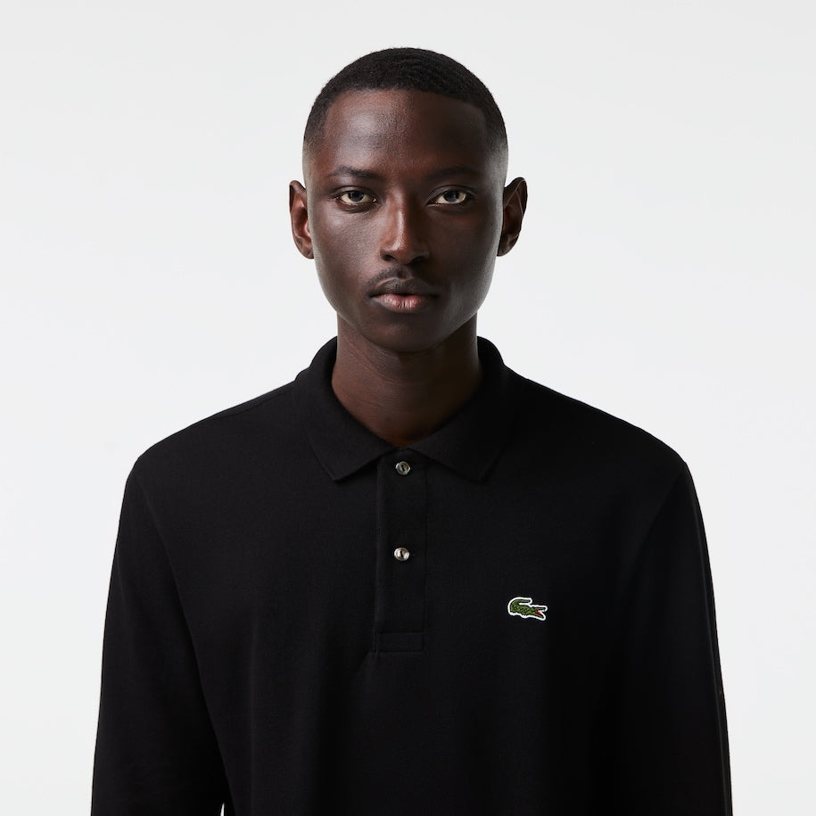 Long-sleeve Lacoste Classic Fit L.13.12 Polo Shirt - 6 - XL / 31 - Black - Lacoste Polo Shirts THE MIX