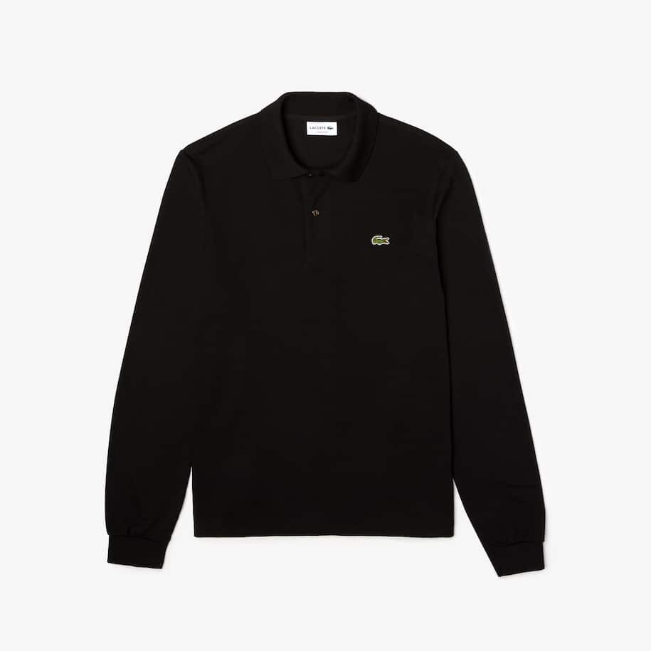 Long-sleeve Lacoste Classic Fit L.13.12 Polo Shirt - 5 - L / 31 - Black - Lacoste Polo Shirts THE MIX
