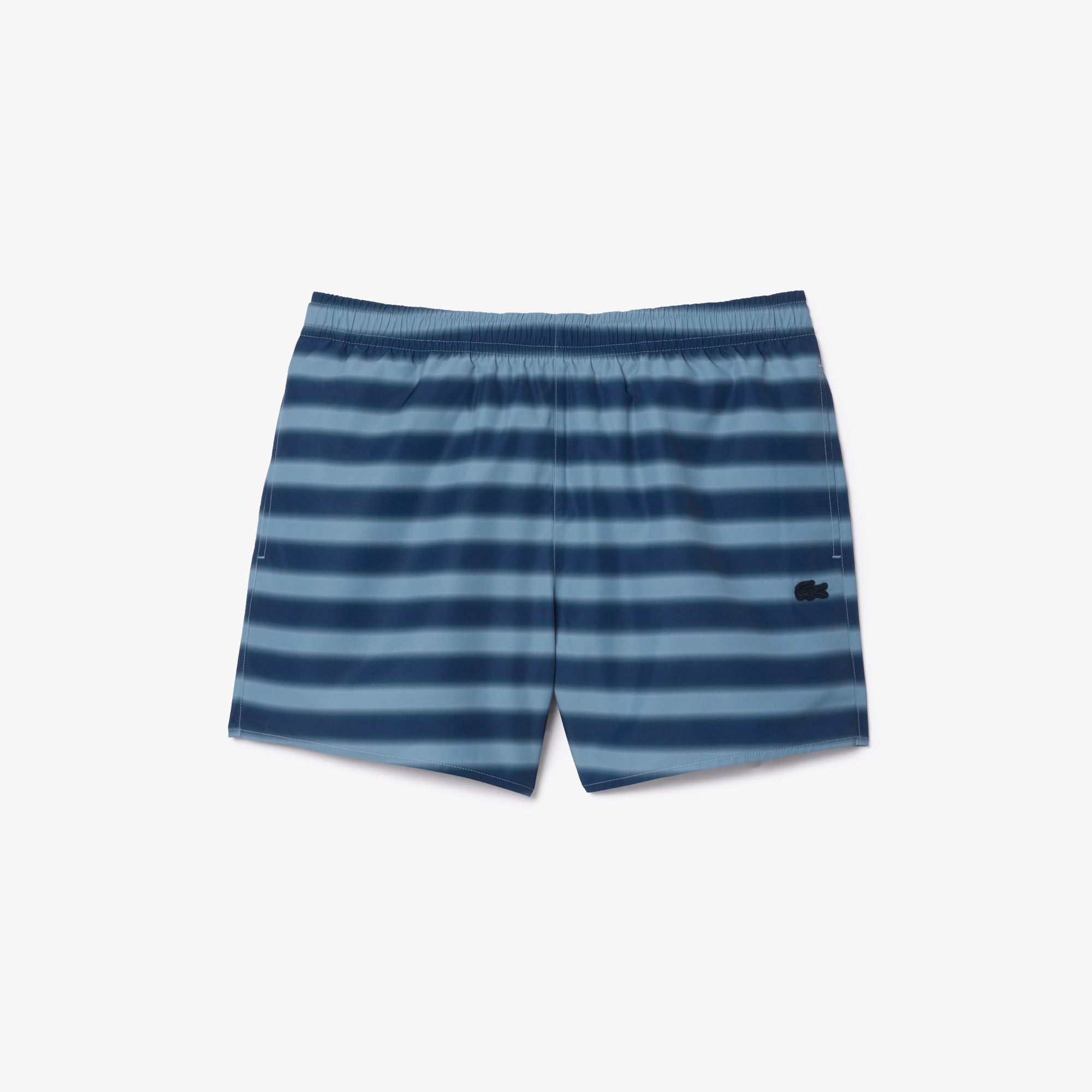 LACOSTE Striped Swim Trunks
